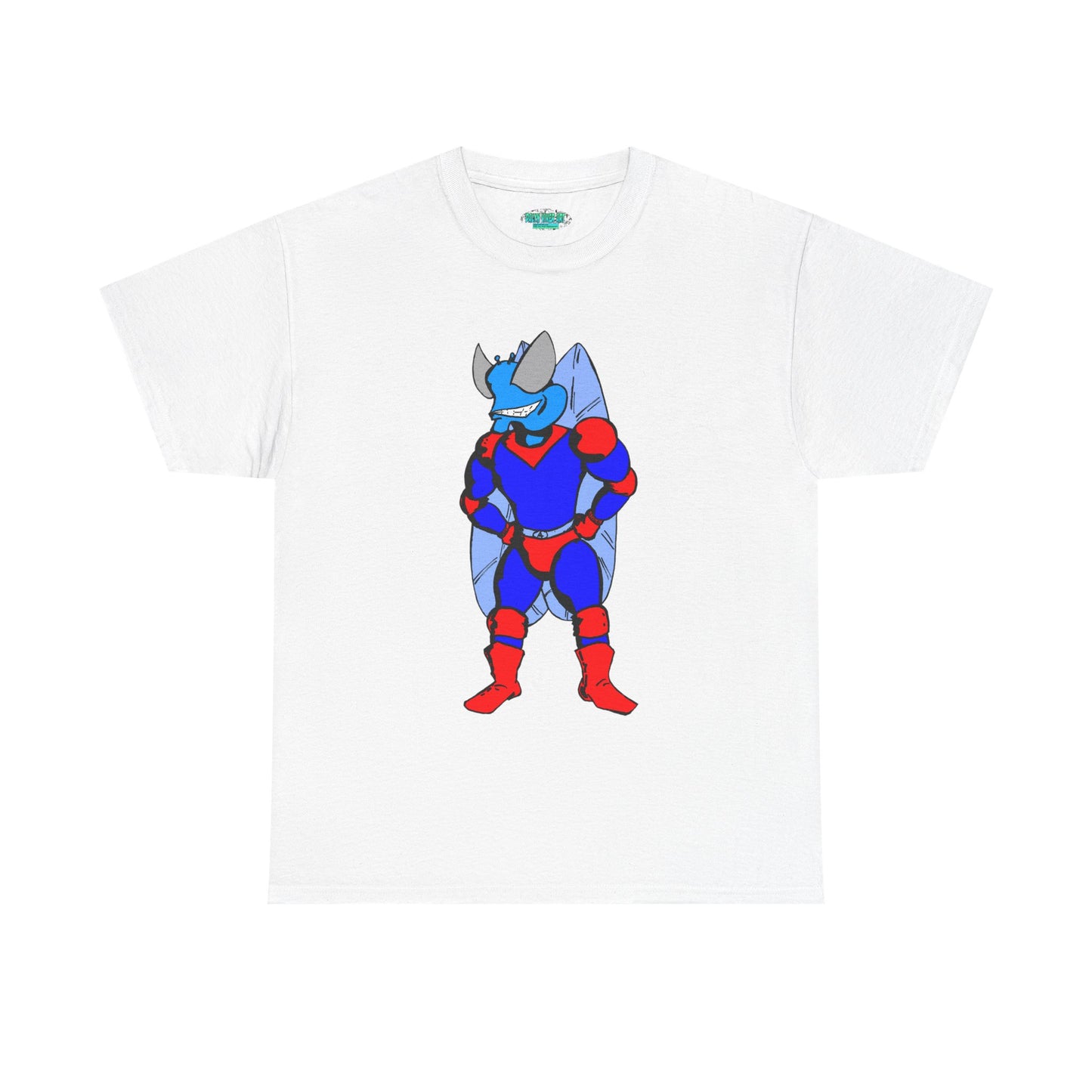 Astro-Fly Hero Graphic Tee - Blue & Red Superhero T-Shirt