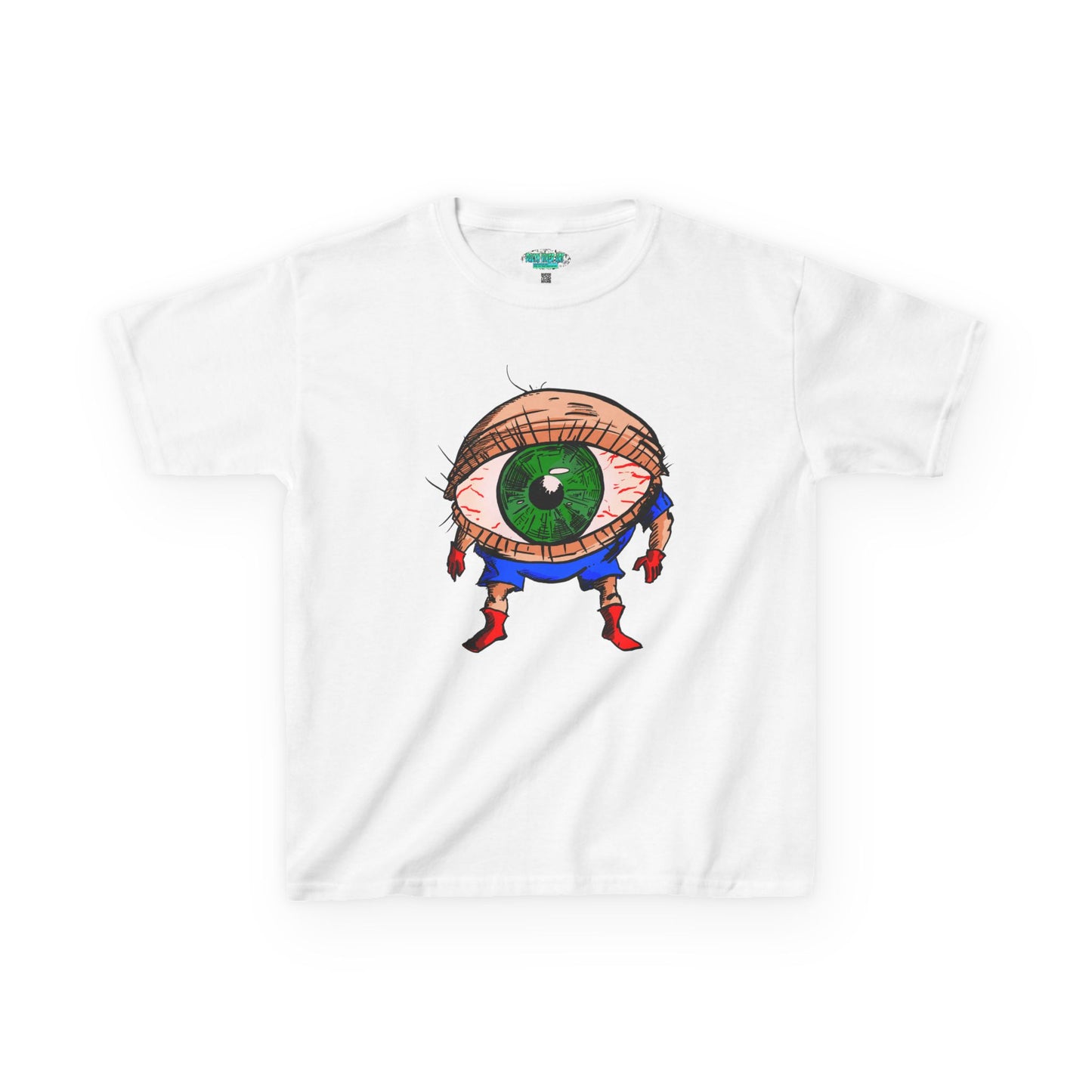 Terrif-EYE-ing Whimsical Kids Heavy Cotton Tee with Eye Design