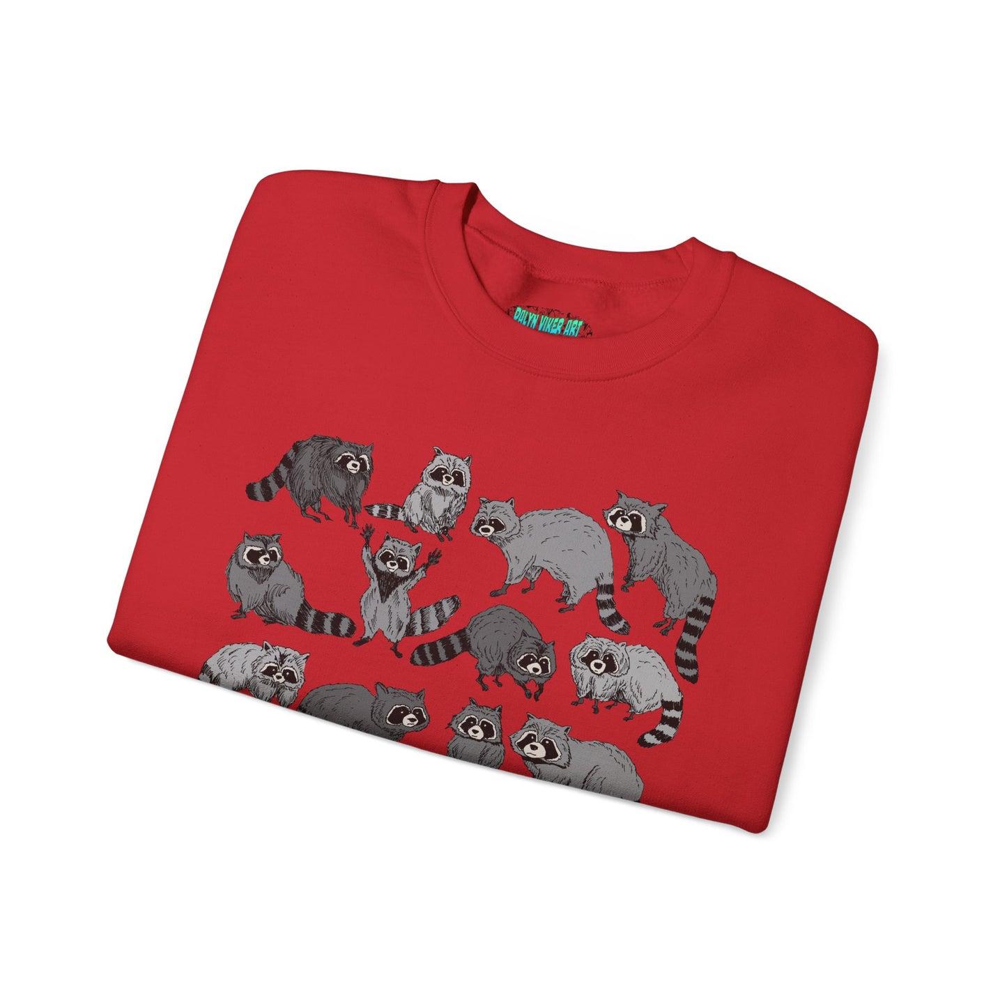Playful Raccoon Crewneck Sweatshirt - Unisex Heavy Blend