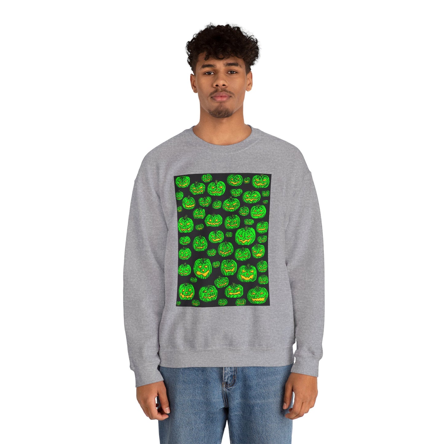 Halloween Pumpkin Crewneck Sweatshirt