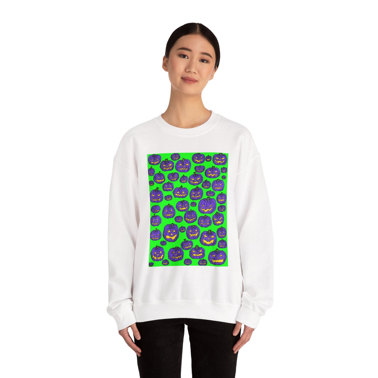 Halloween Pumpkin Crewneck Sweatshirt