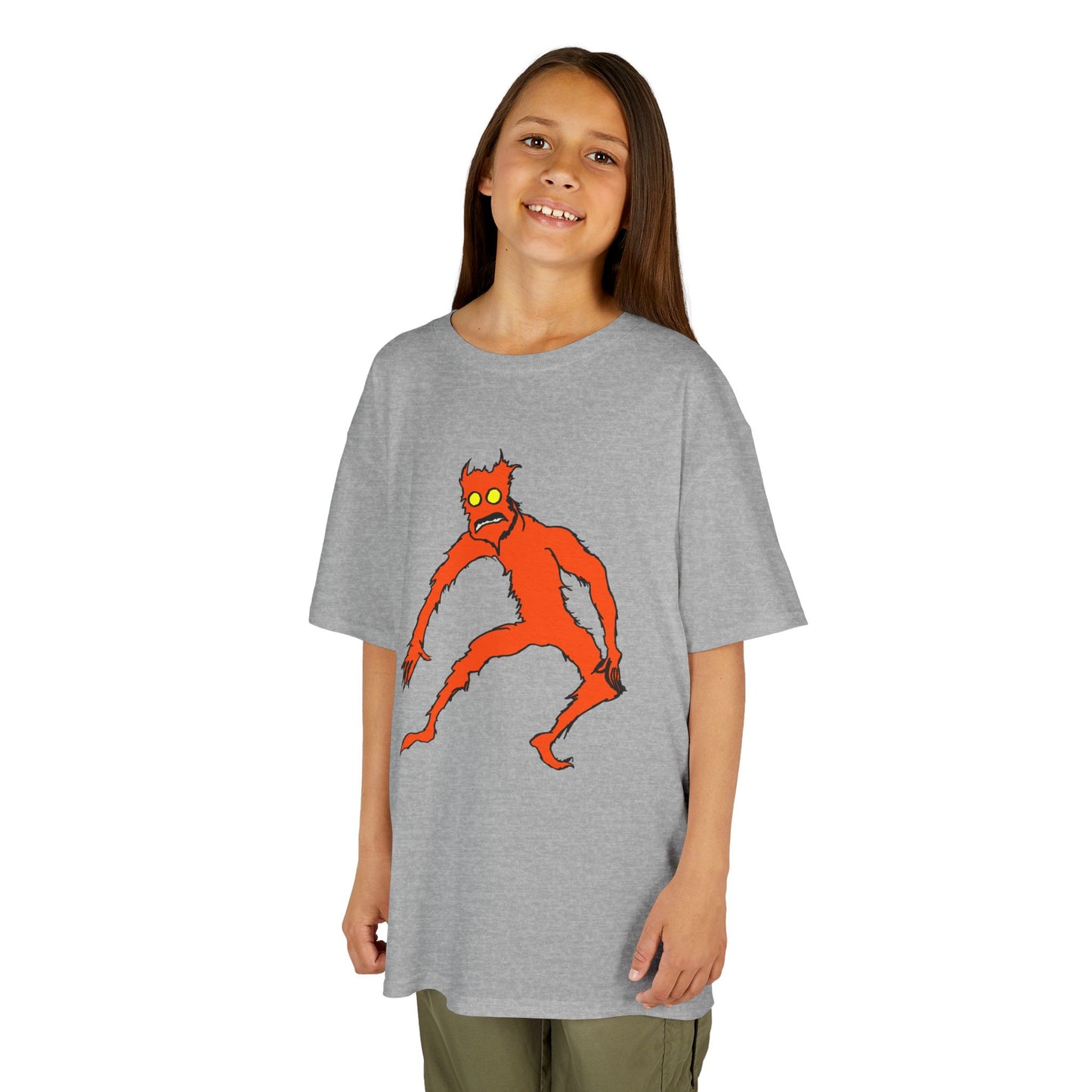 Kids Fire Monster Tee - Fun and Spooky Cotton T-Shirt for Kids