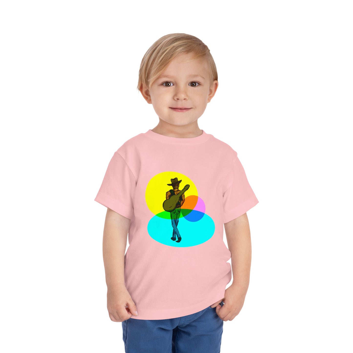 Toddler Tee — Colorful Cowboy Guitar Kids Shirt