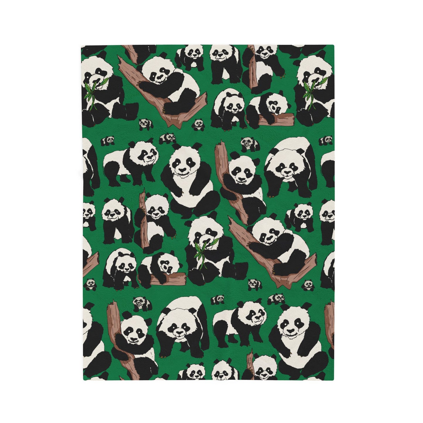 Cozy Panda Velveteen Plush Blanket | Soft Throw for Kids, Nursery Decor, Animal Lover Gift, cuddly sofa blanket, Warm Home Accessory