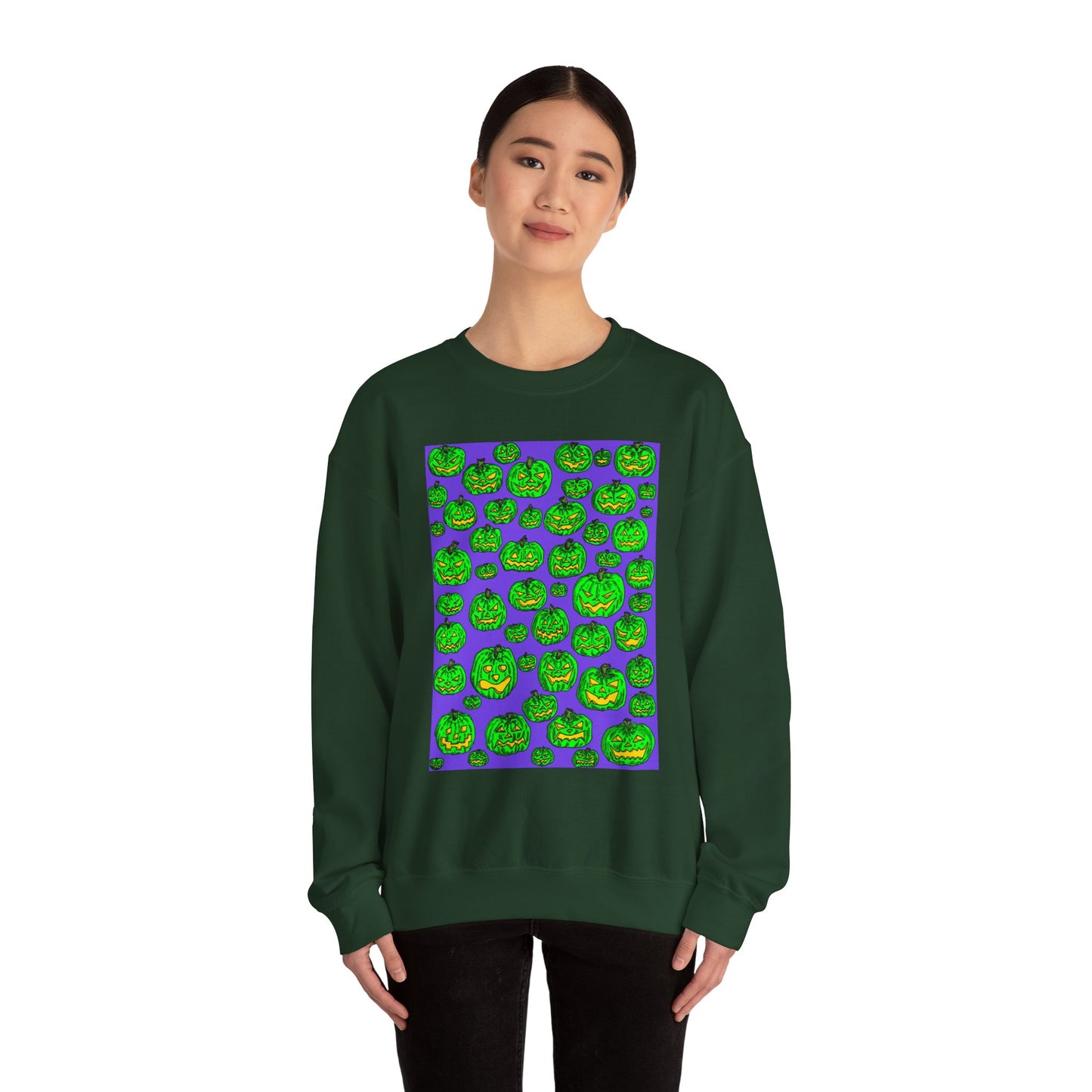 Halloween Pumpkin Crewneck Sweatshirt