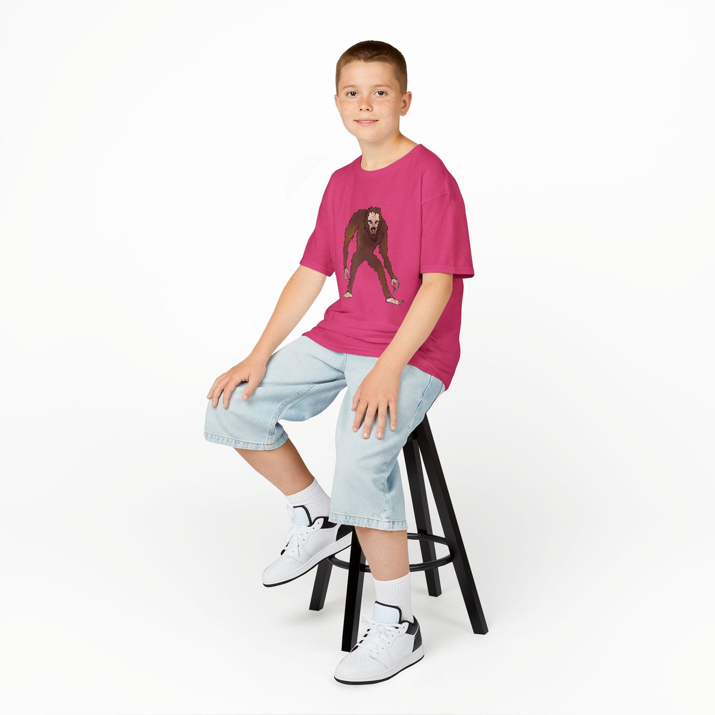 Kids Tee — Playful Sasquatch/Yeti Monster Graphic