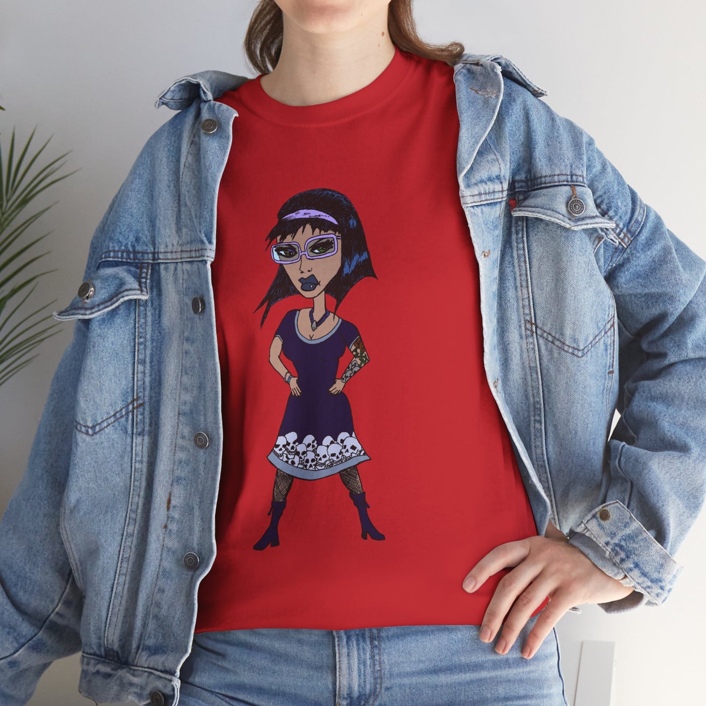 Gothic Doll T-Shirt — Retro Vampire Girl Graphic Tee