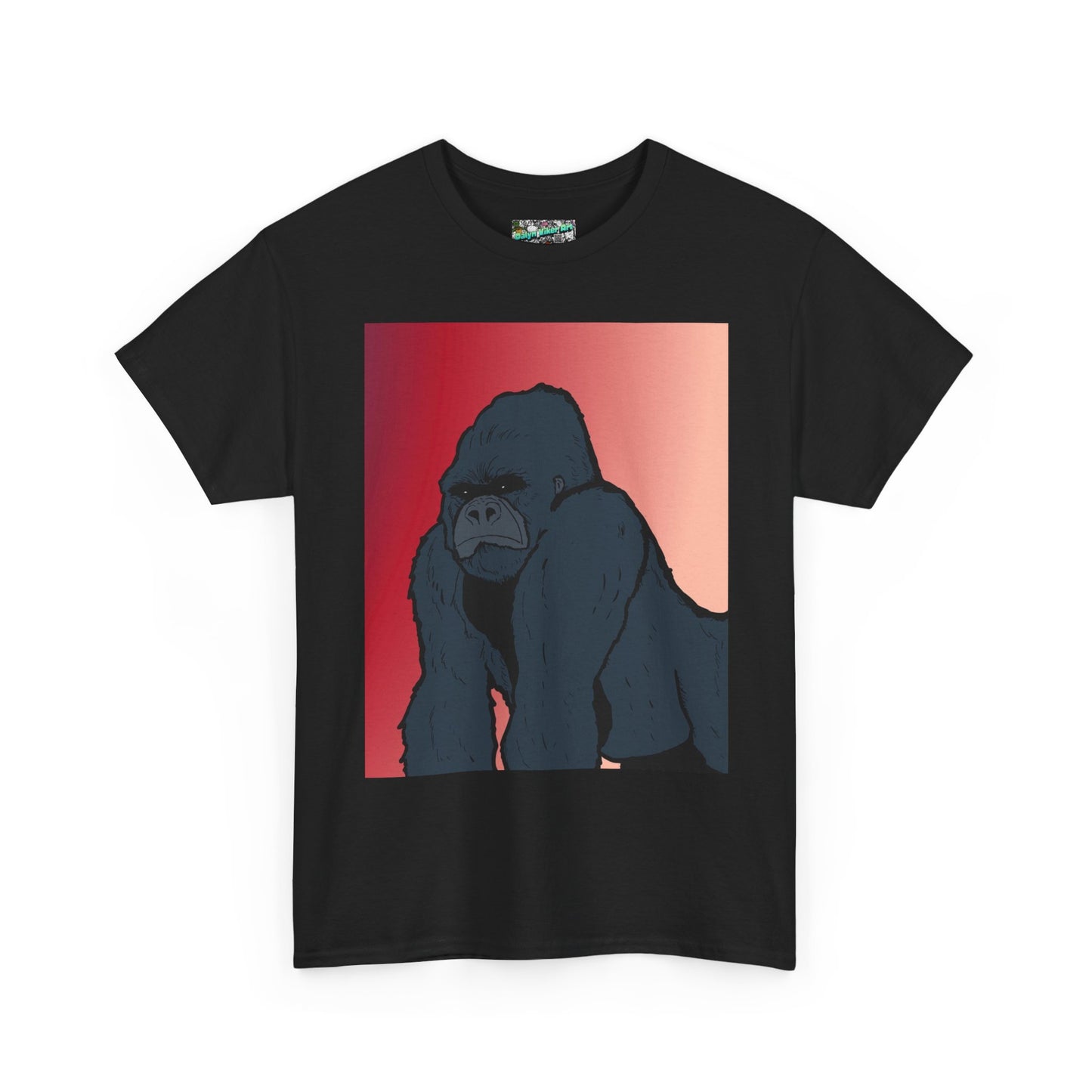 Gorilla Graphic Tee — Vintage Sunset Primate Illustration Shirt
