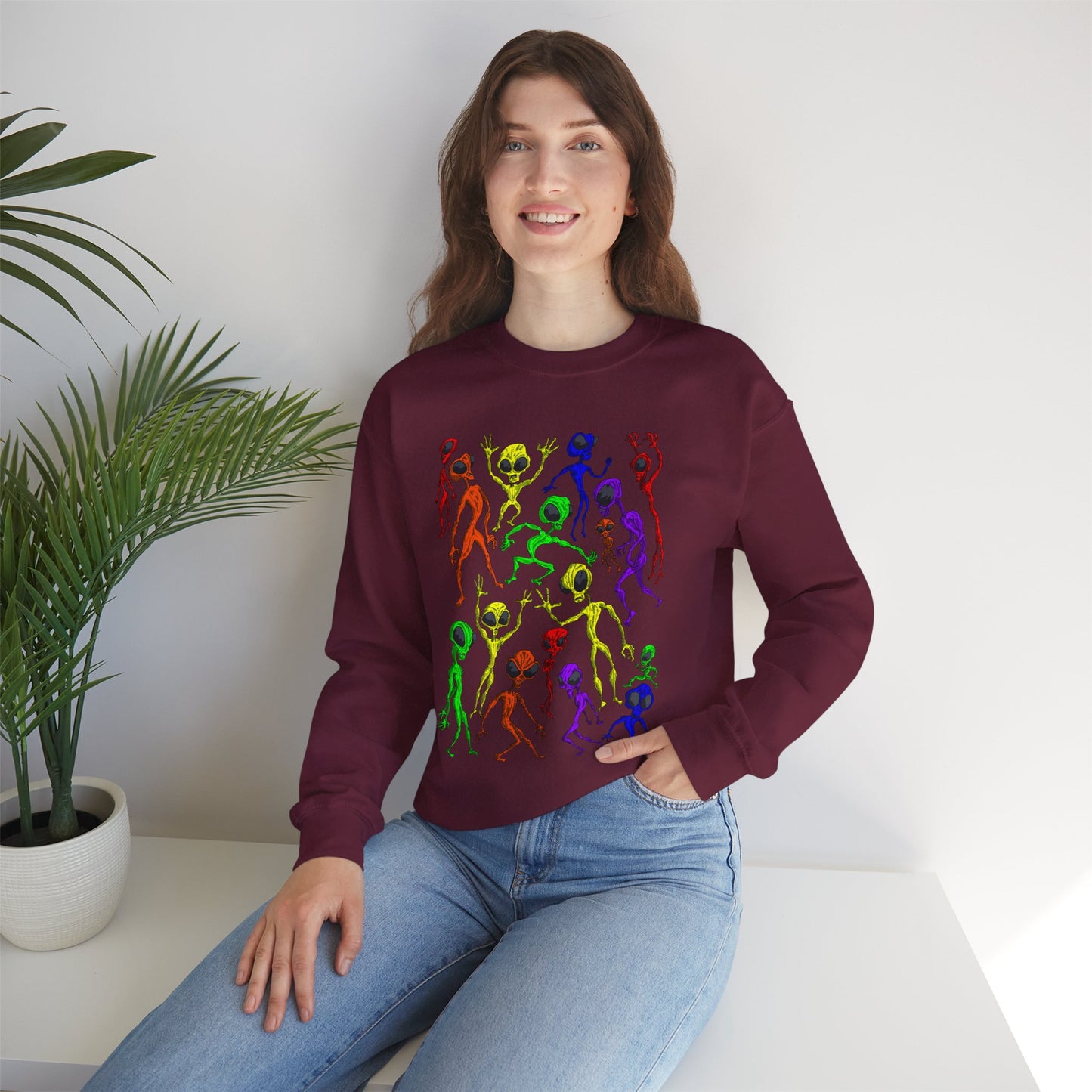 Alien Dance Party Crewneck Sweatshirt