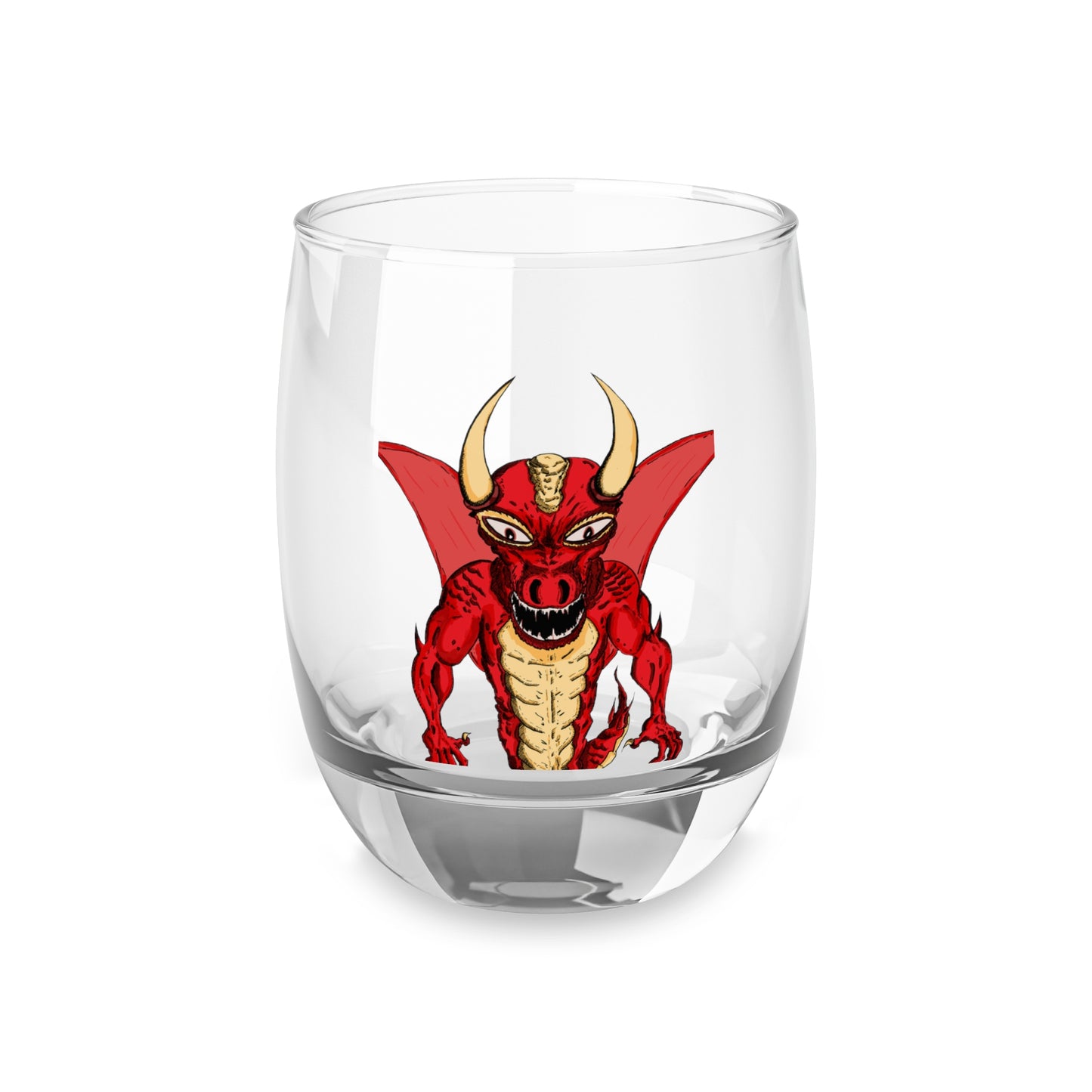 Demon Dragon Theme Whiskey Glass - Perfect for Gamers, Birthday Gift, Barware, Novelty Drinking Glass, Halloween Decor