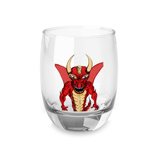 Demon Dragon Theme Whiskey Glass - Perfect for Gamers, Birthday Gift, Barware, Novelty Drinking Glass, Halloween Decor