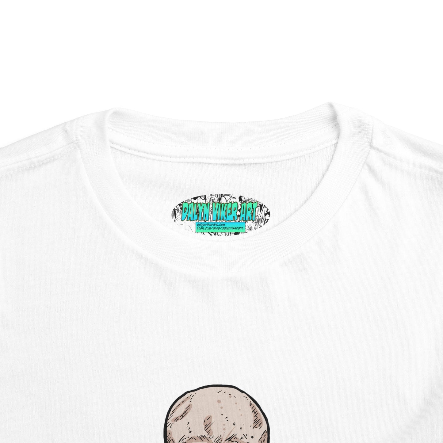Toddler Tee — Skull with Red & Blue Electric Guitars Rock Shirt