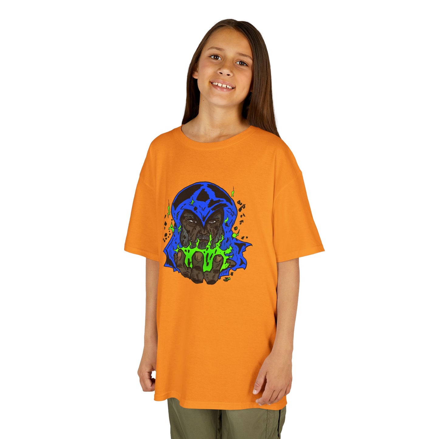 Kids Tee - Cosmic Wizard Magical Fire Sorcery Astro Mysticism Dalyn Viker Art