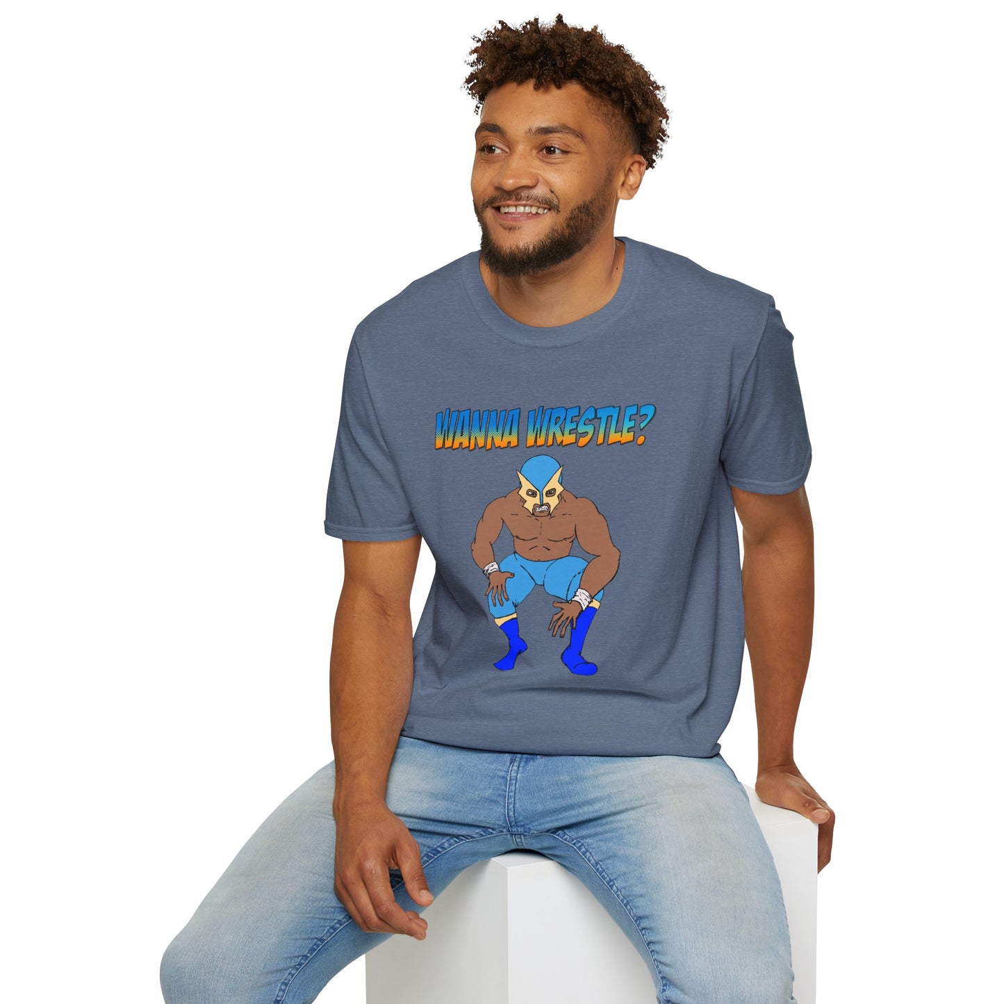 Wanna Wrestle? Unisex Softstyle T-Shirt