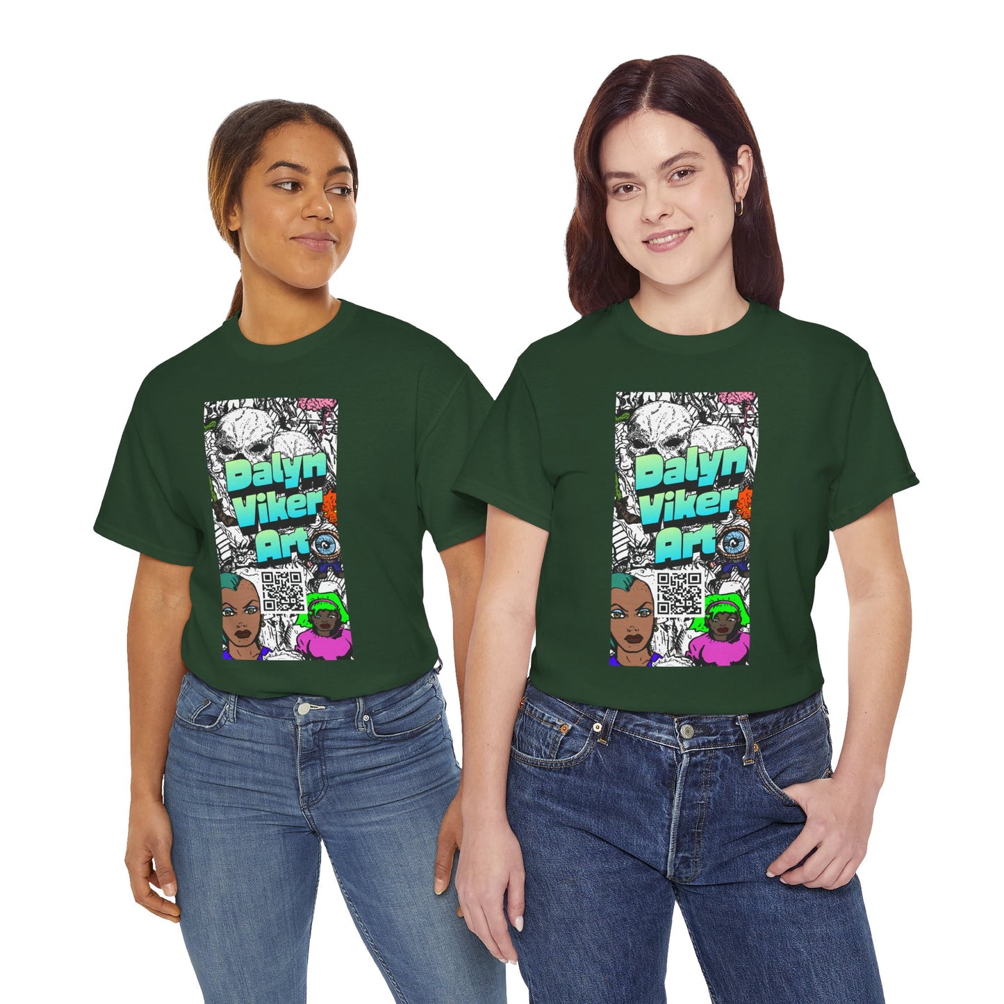 Graphic Art T-Shirt — "Dalyn Viker Art" Vertical Collage Tee