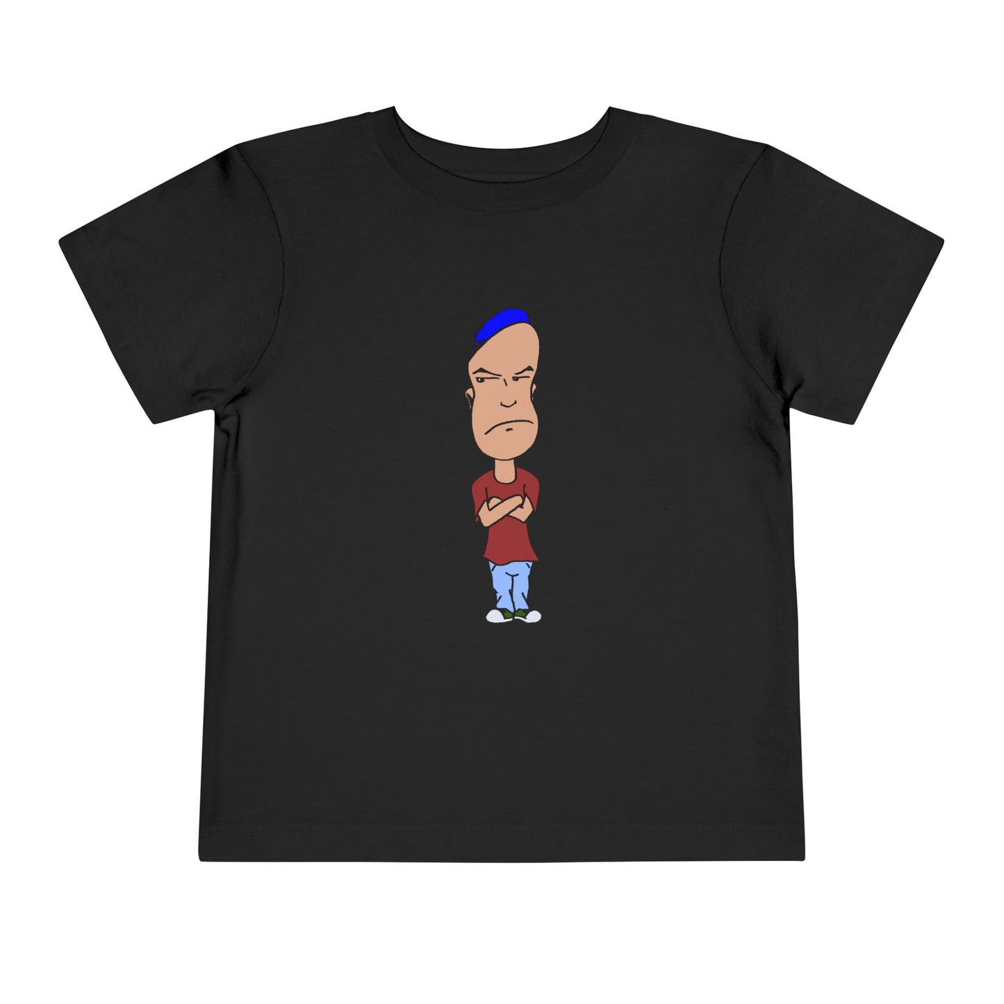 Smug Grumpy Kid Cartoon Toddler Tee