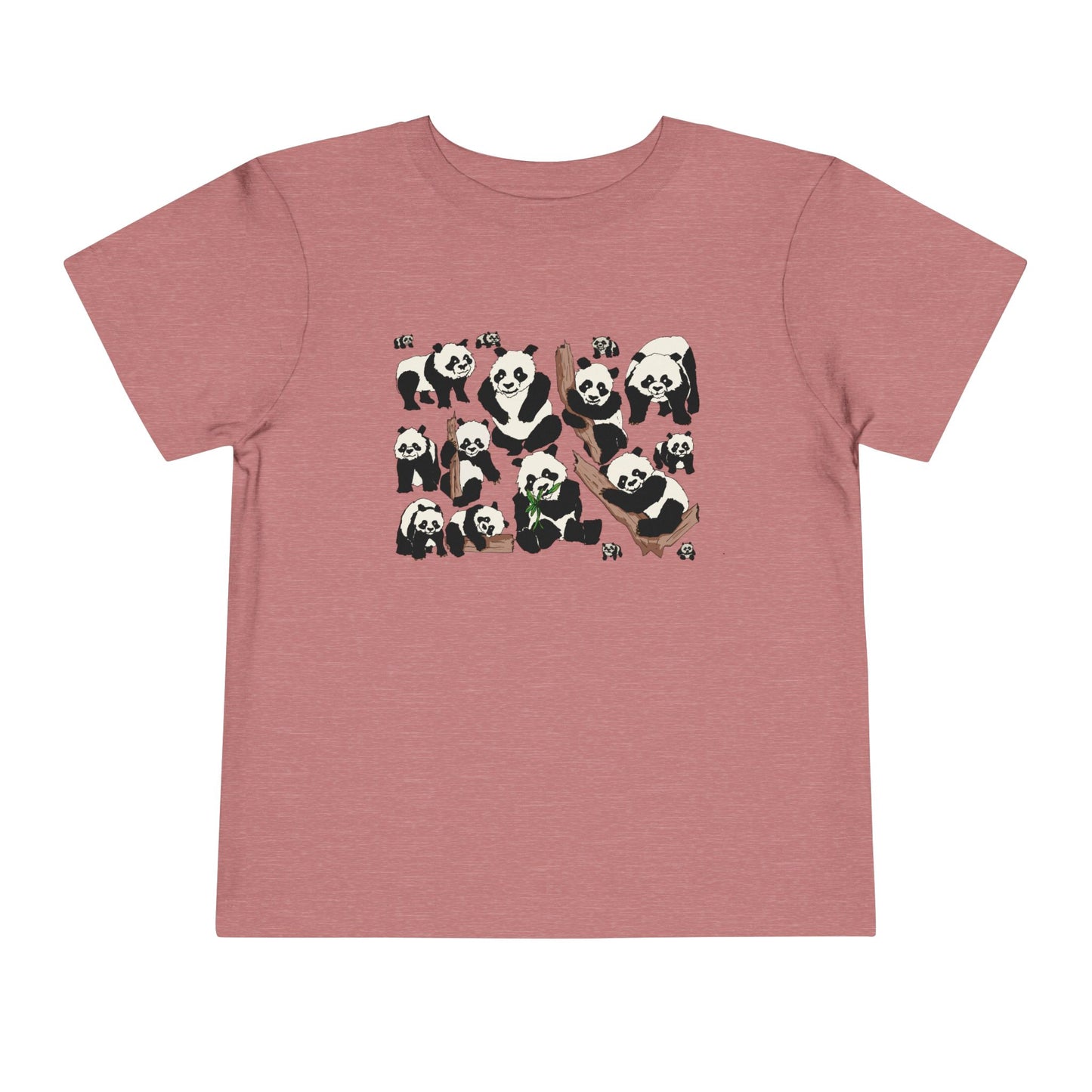 Panda Faces Toddler Tee — Cute Cartoon Panda Print