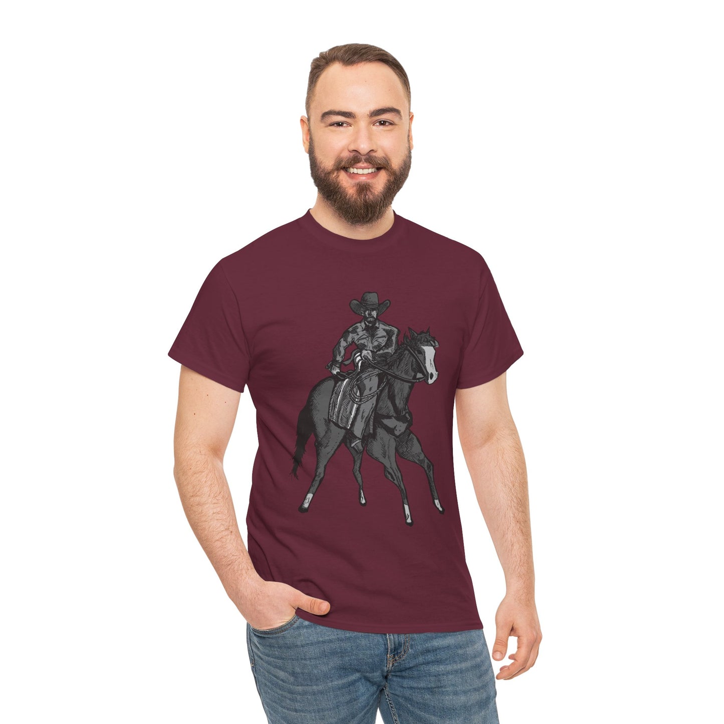 Cowboy on Horseback T‑Shirt — Vintage Western Rodeo Tee