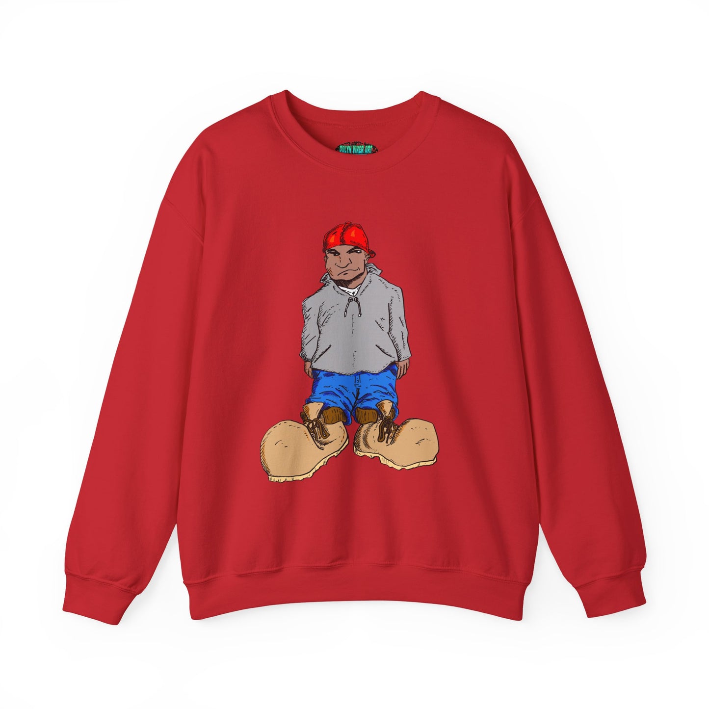 Urban Street Fun Character Boots Art Unisex Crewneck Sweatshirt