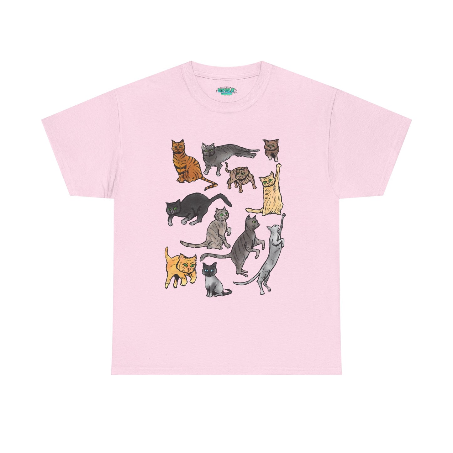 Cats Collage T-Shirt — Cute Cat Illustration Tee for Cat Lovers