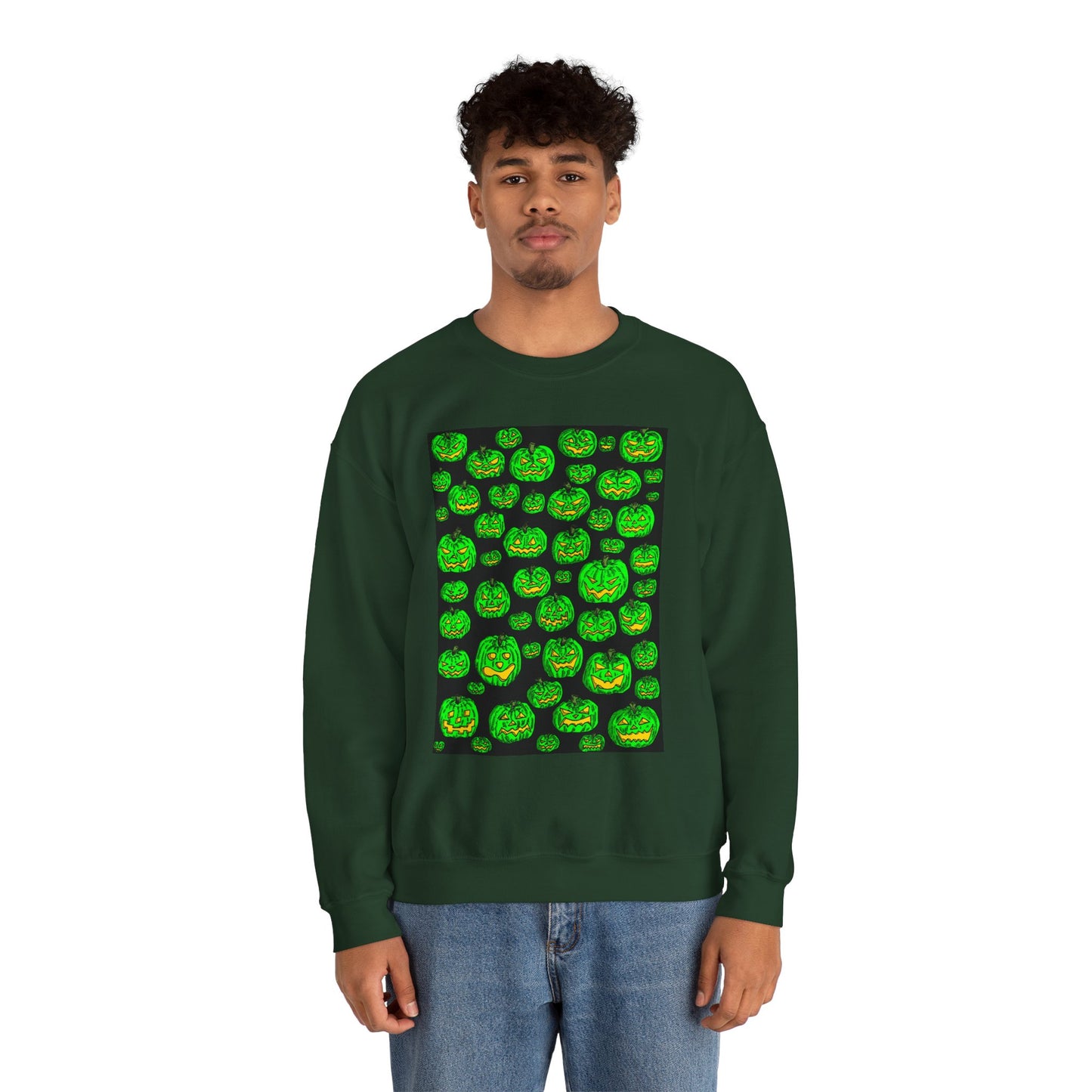 Halloween Pumpkin Crewneck Sweatshirt