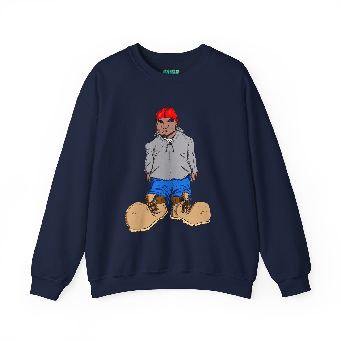 Urban Street Fun Character Boots Art Unisex Crewneck Sweatshirt