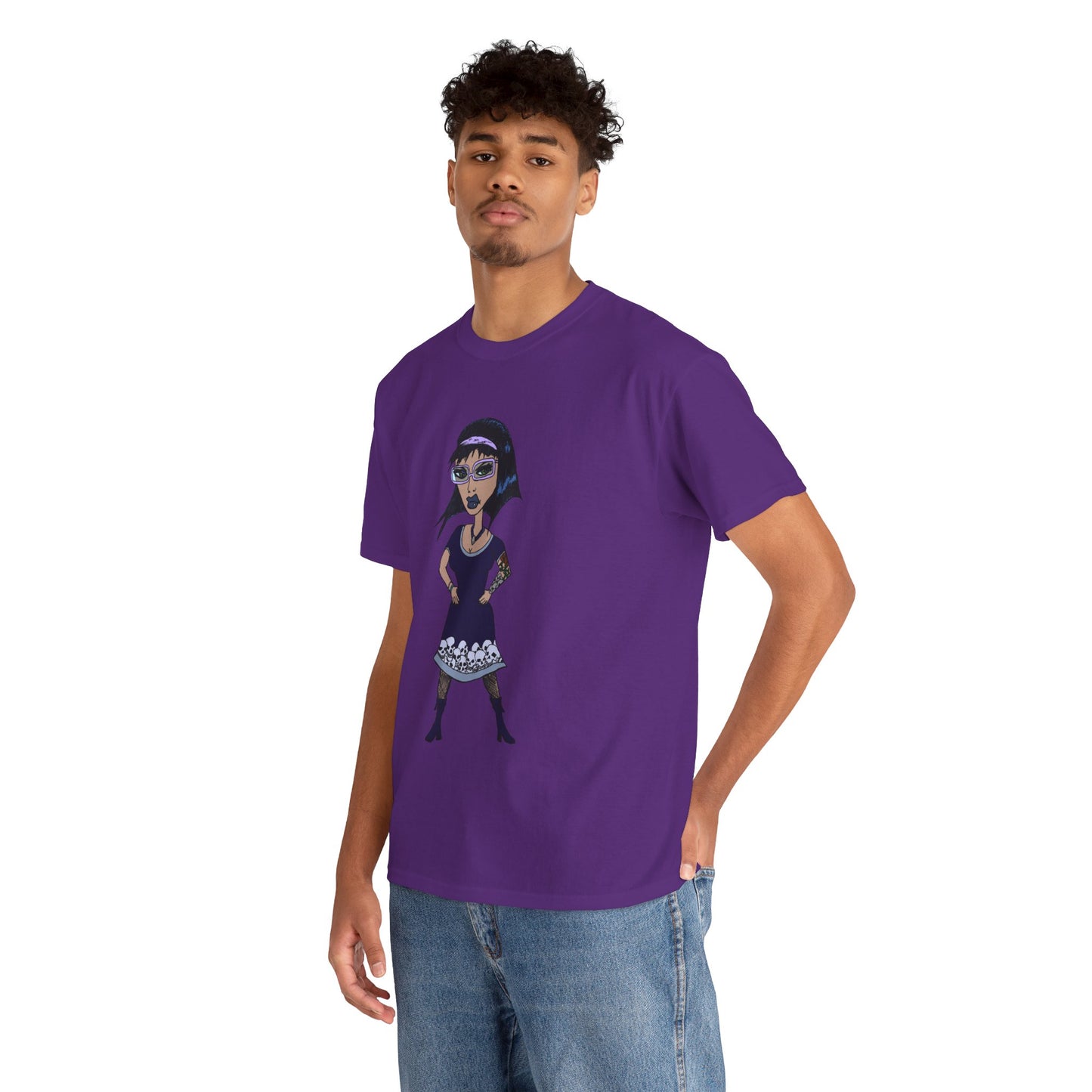 Gothic Doll T-Shirt — Retro Vampire Girl Graphic Tee
