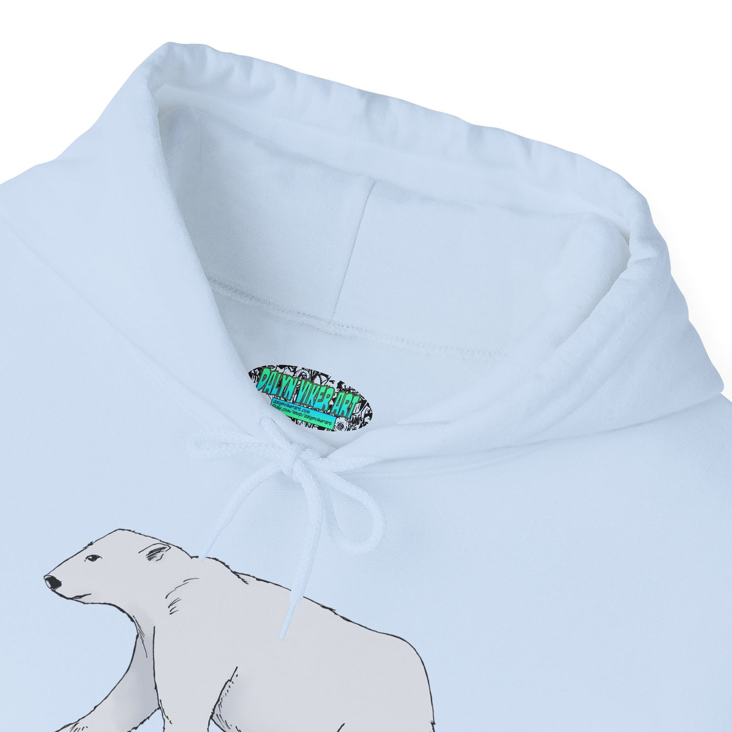 Cozy Polar Bear Hoodie - Warm Winter Fashion, Unisex Sweatshirt, Gift for Animal Lovers, Perfect for Cold Days, Cute Outdoor Wear