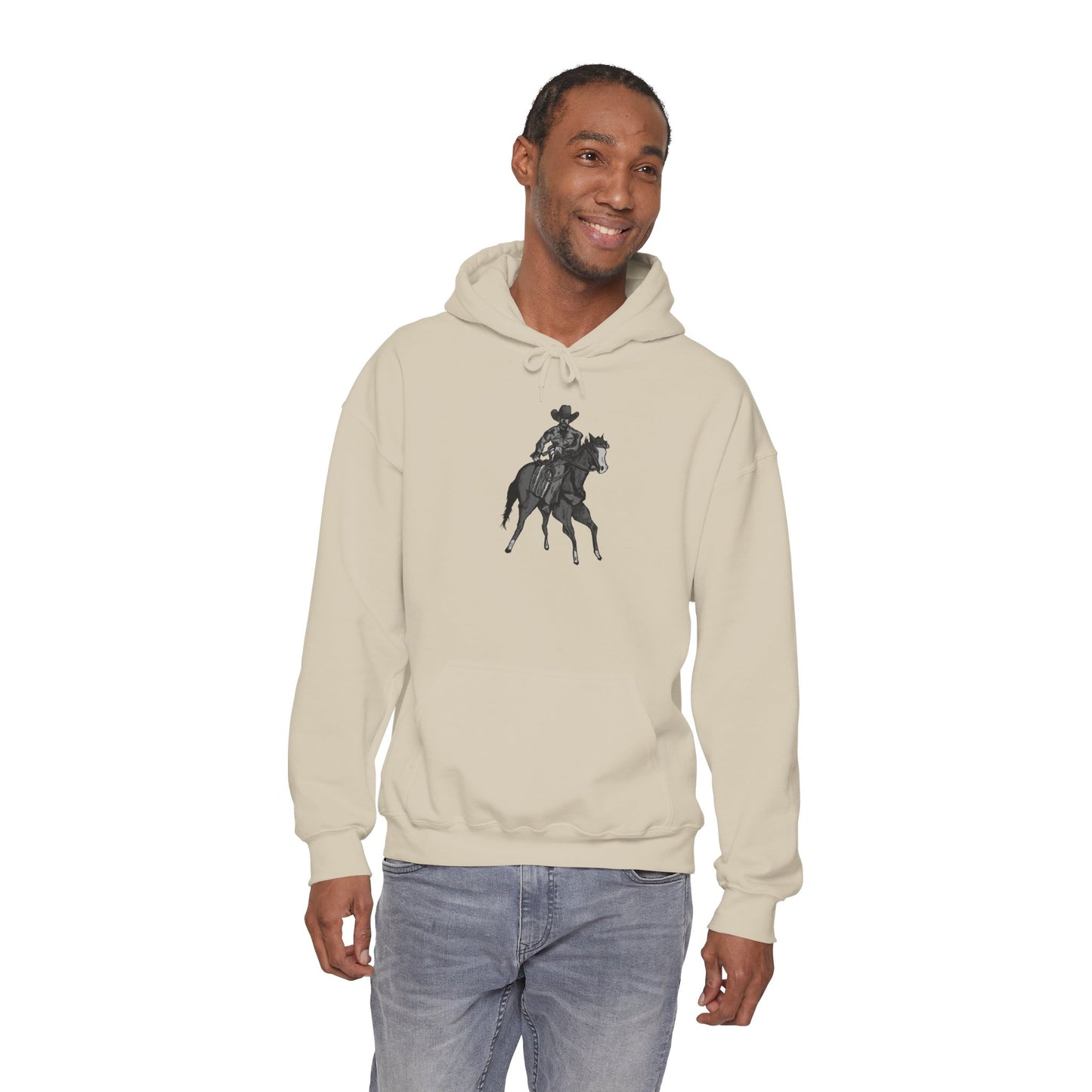 Horseback Rider Silhouette Hoodie – Western Equestrian Graphic Sweatshirt