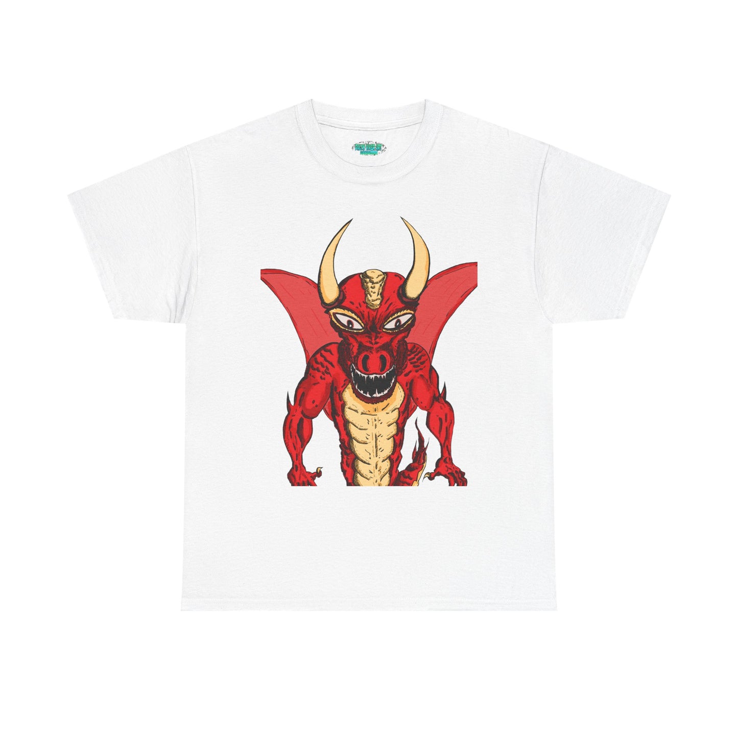 Bold Red Dragon Unisex Heavy Cotton Tee | Graphic Shirt for Anime Fans, Party Wear, Casual Outfit, Gift for Him/Her