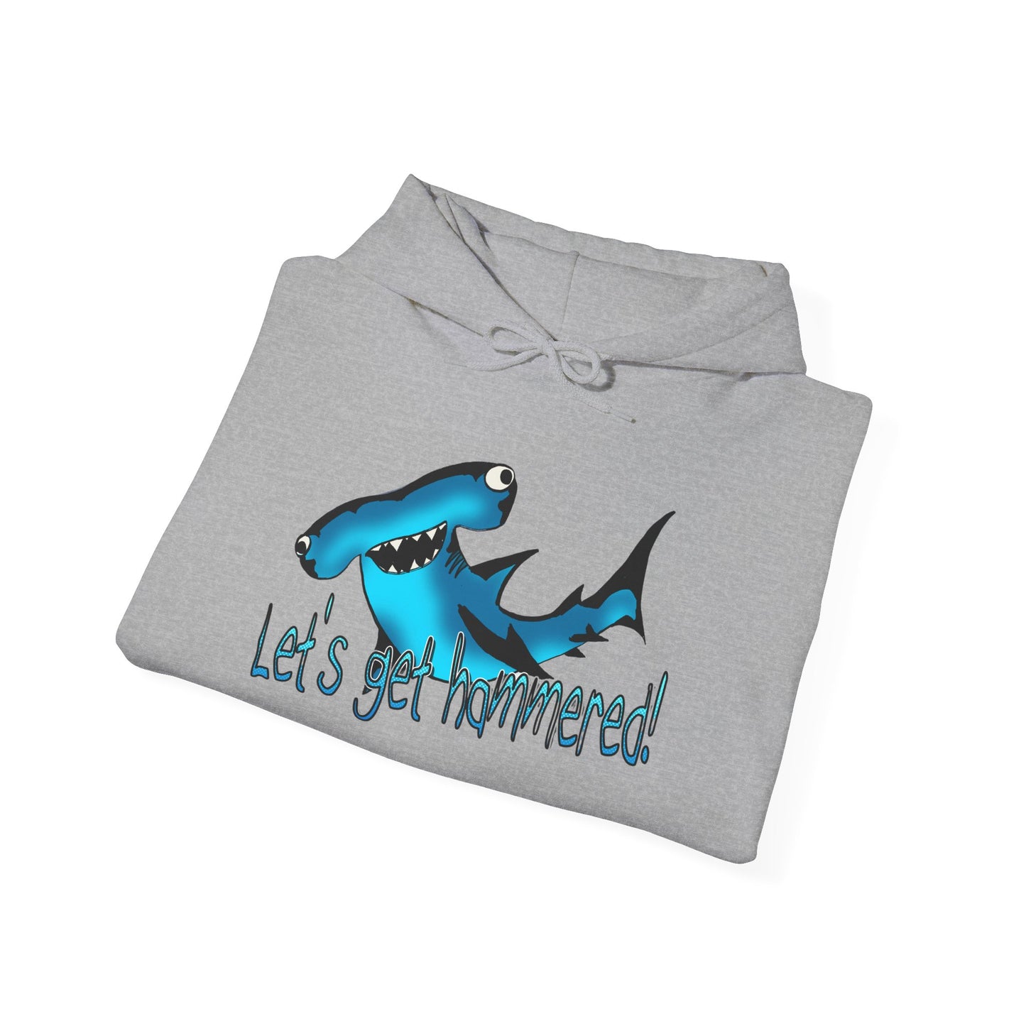 Let's Get Hammered Shark-Themed Unisex Hoodie: Let's Get Fin-tastic, Casual Wear, Gift for Ocean Lovers, Beach Party, Summer Fun
