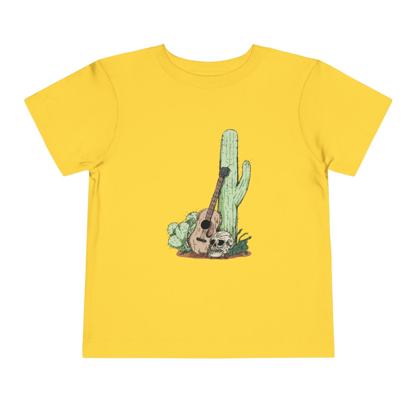 Toddler Tee — Desert Cactus with Guitar Graphic