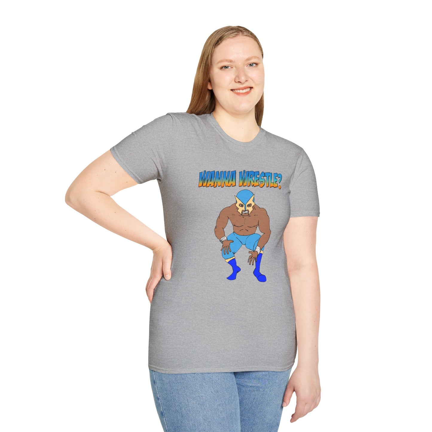 Wanna Wrestle? Unisex Softstyle T-Shirt