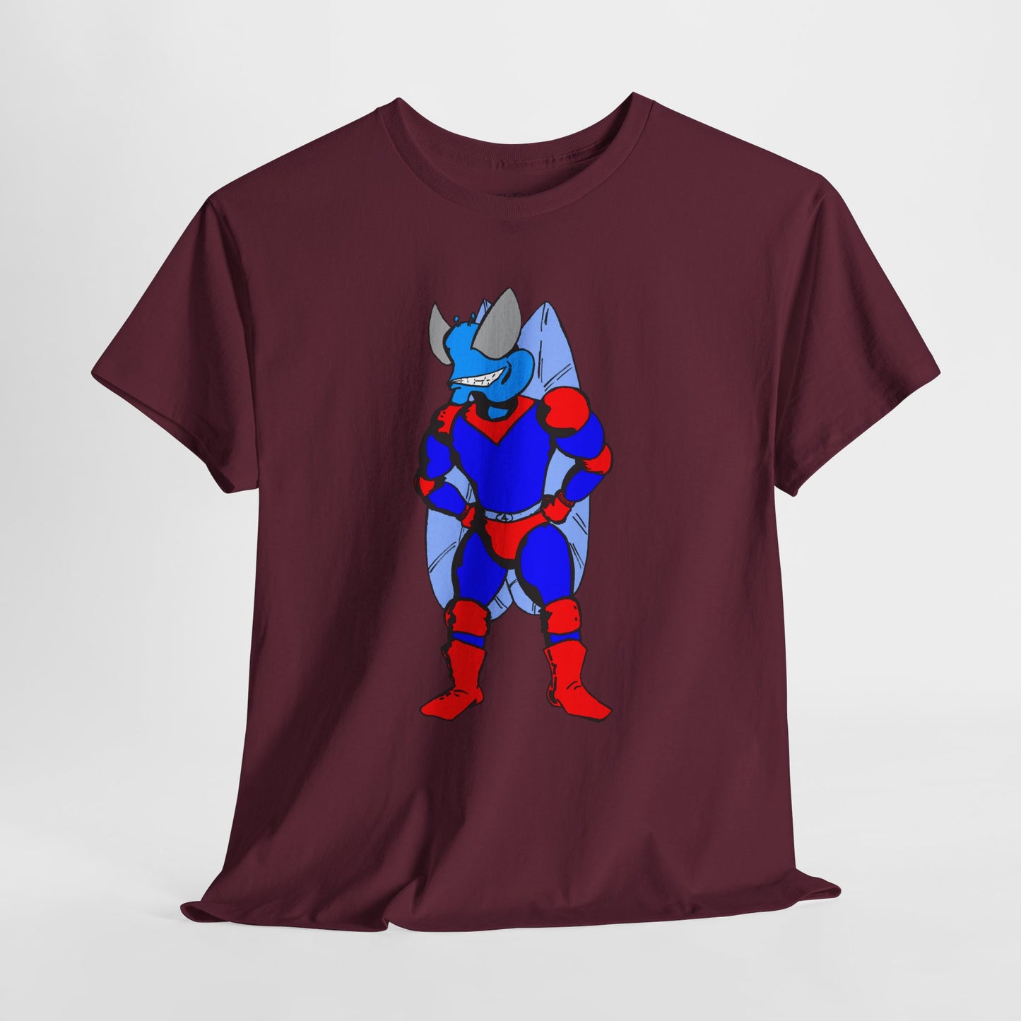 Astro-Fly Hero Graphic Tee - Blue & Red Superhero T-Shirt