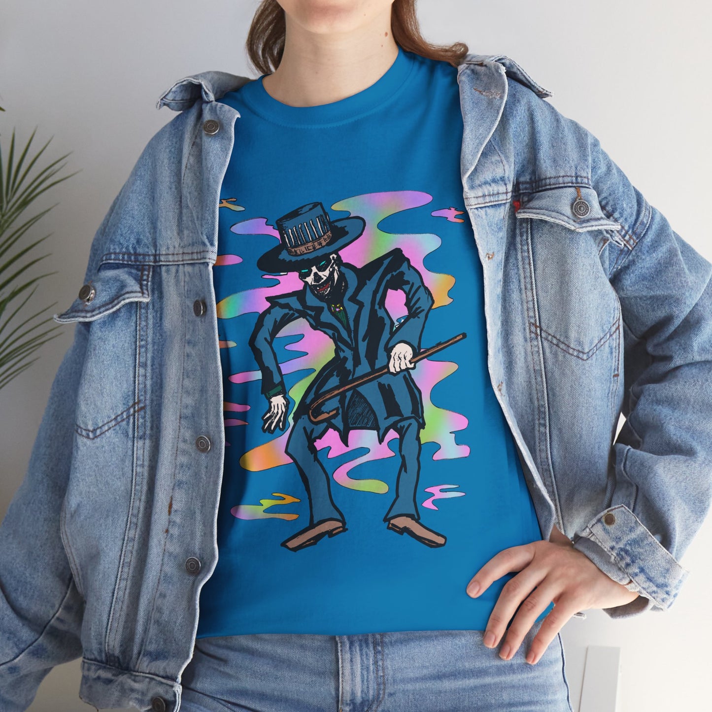 Voodoo Maniac Colorful Cartoon Magician Unisex Heavy Cotton Tee