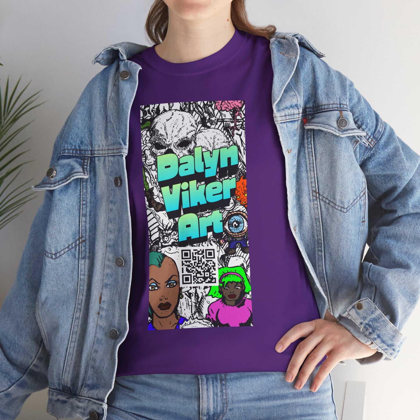 Graphic Art T-Shirt — "Dalyn Viker Art" Vertical Collage Tee