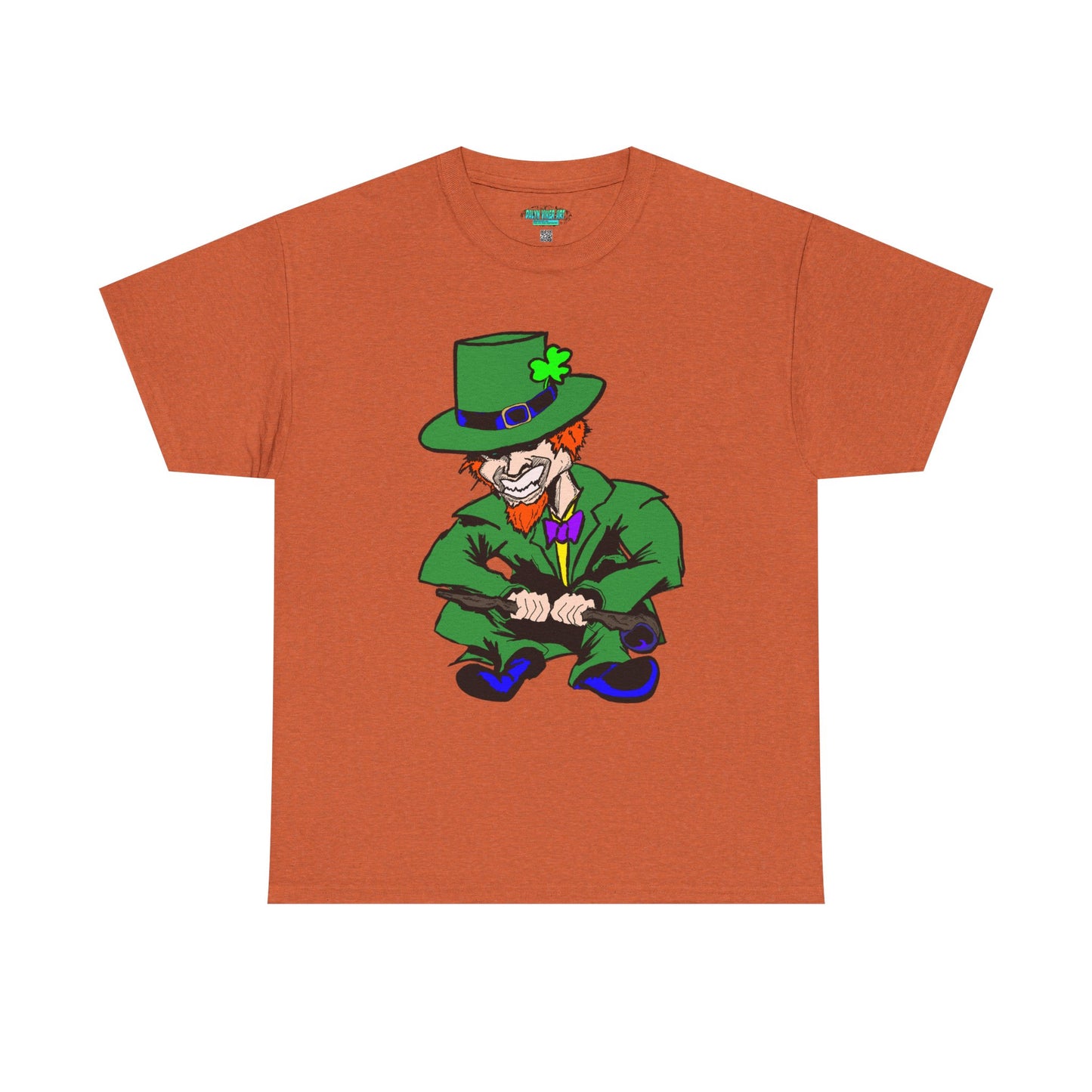 Funny Mischievious Leprechaun Saint Patrick's Day Unisex Heavy Cotton Tee - Leprechaun Design
