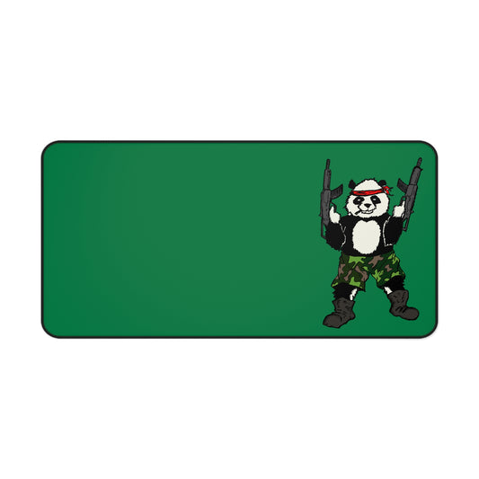 Desk Mat - Panda Guns Military Mercenary Bamboo Design