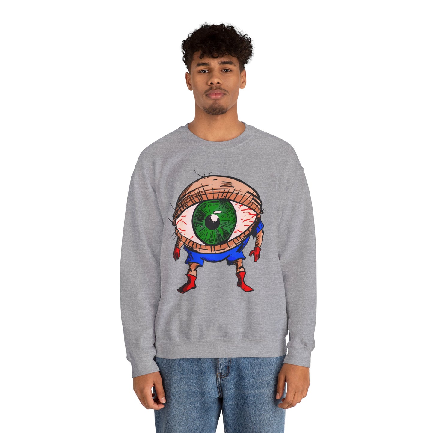Terrif-EYE-ing Unique Cartoon Eye Sweatshirt - Unisex Heavy Blend™