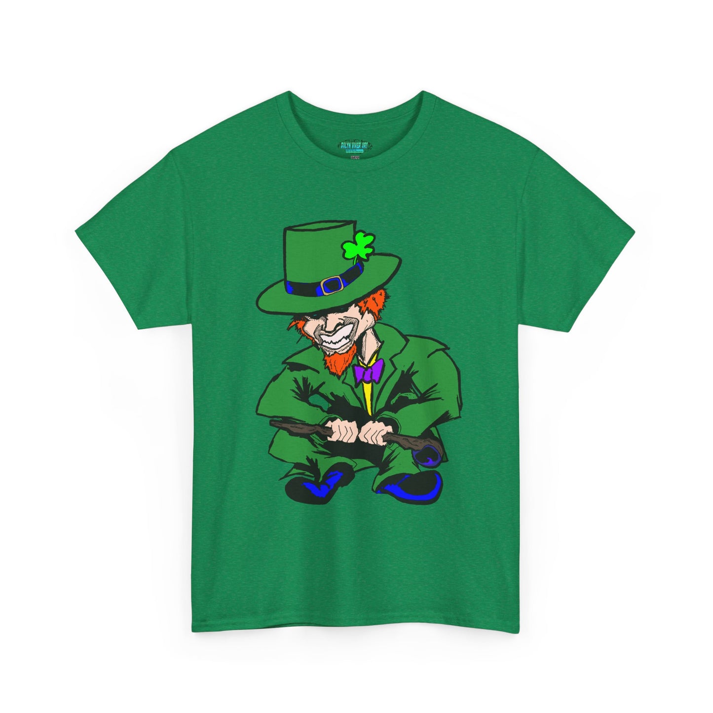Funny Mischievious Leprechaun Saint Patrick's Day Unisex Heavy Cotton Tee - Leprechaun Design