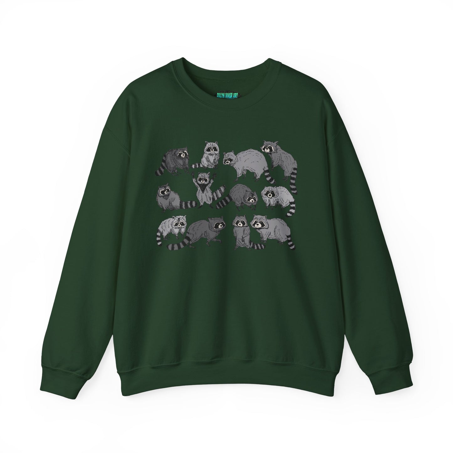 Playful Raccoon Crewneck Sweatshirt - Unisex Heavy Blend