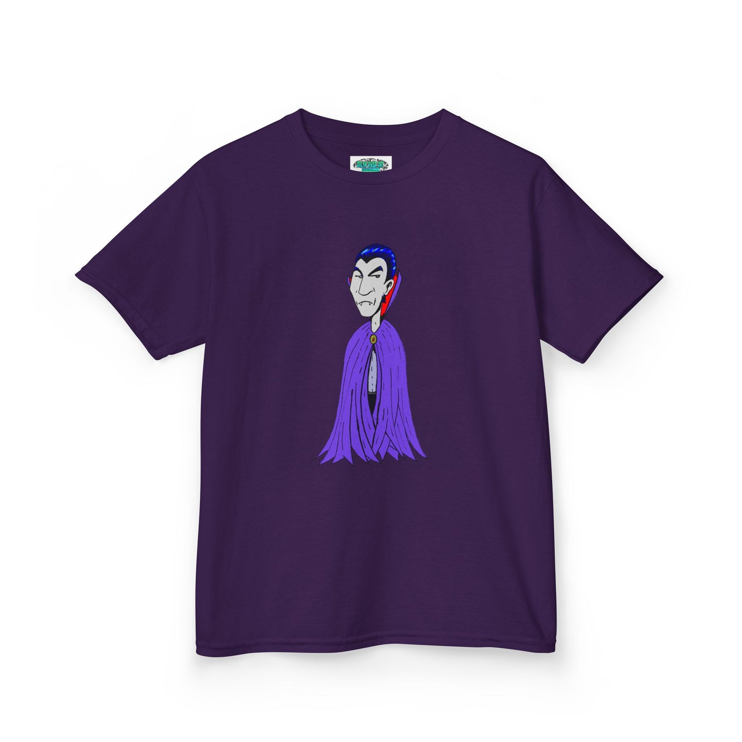 Kids Vampire T-Shirt — Cute Purple Dracula Tee for Halloween