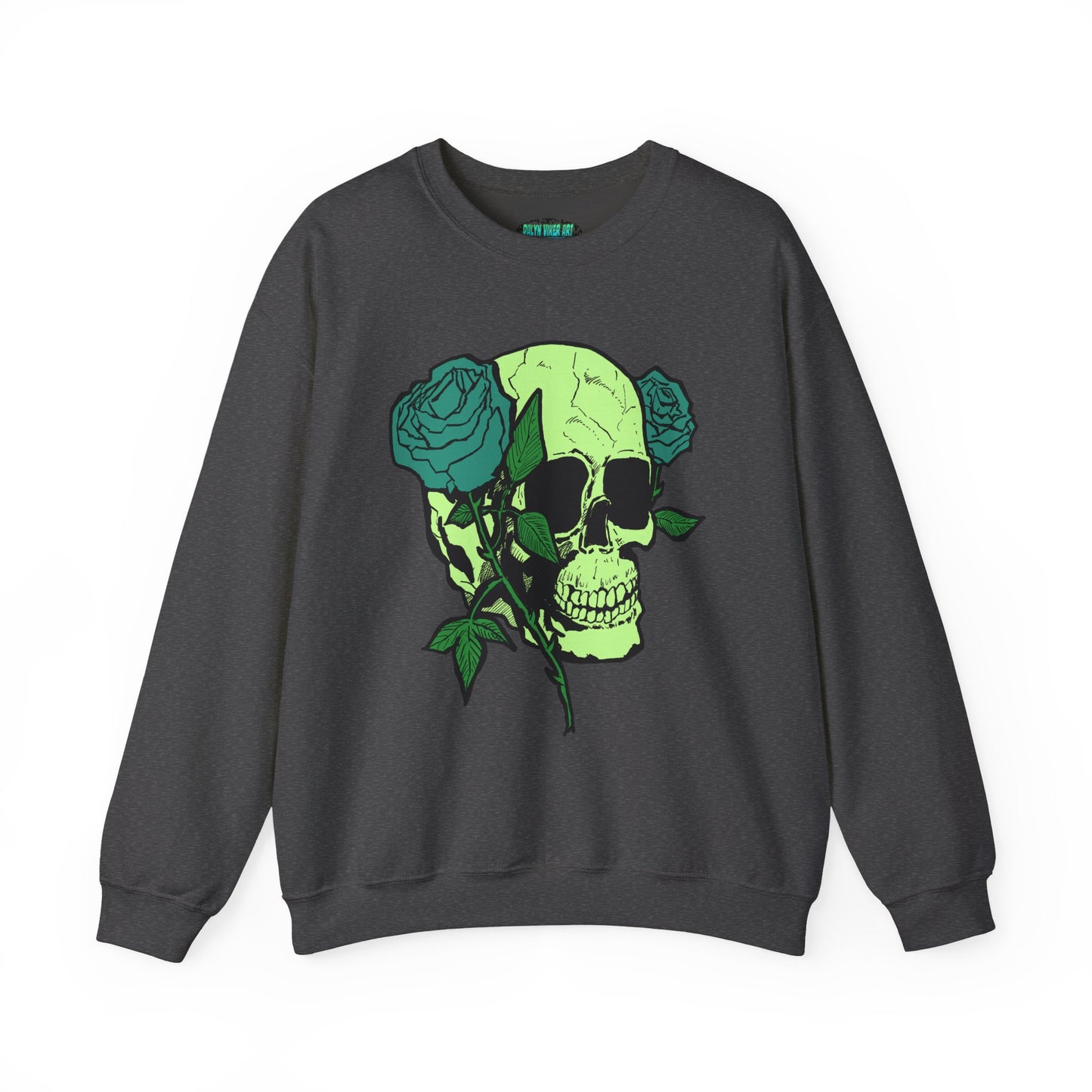 Skull and Roses Crewneck Sweatshirt for Unisex