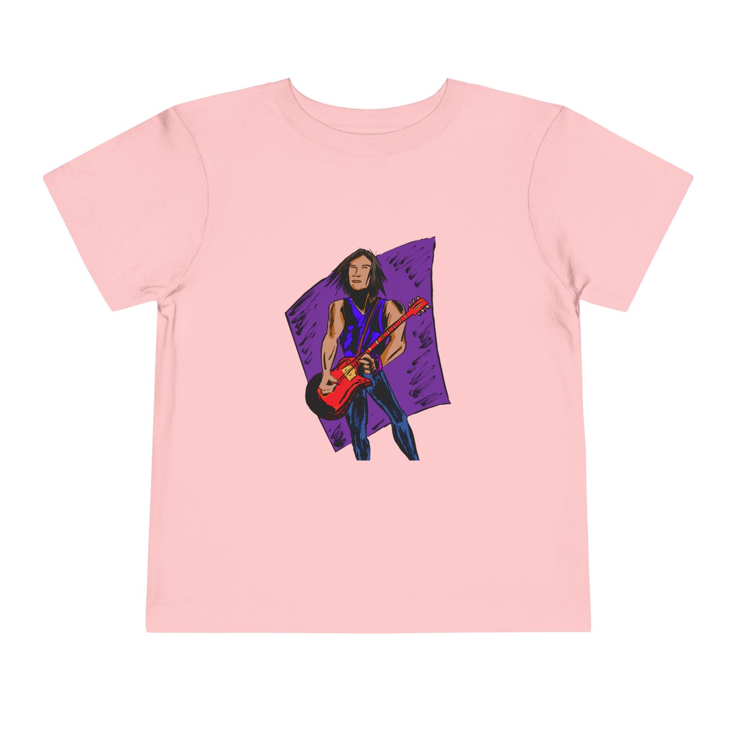 Toddler Tee — Rock Star Guitarist Graphic Kids Shirt