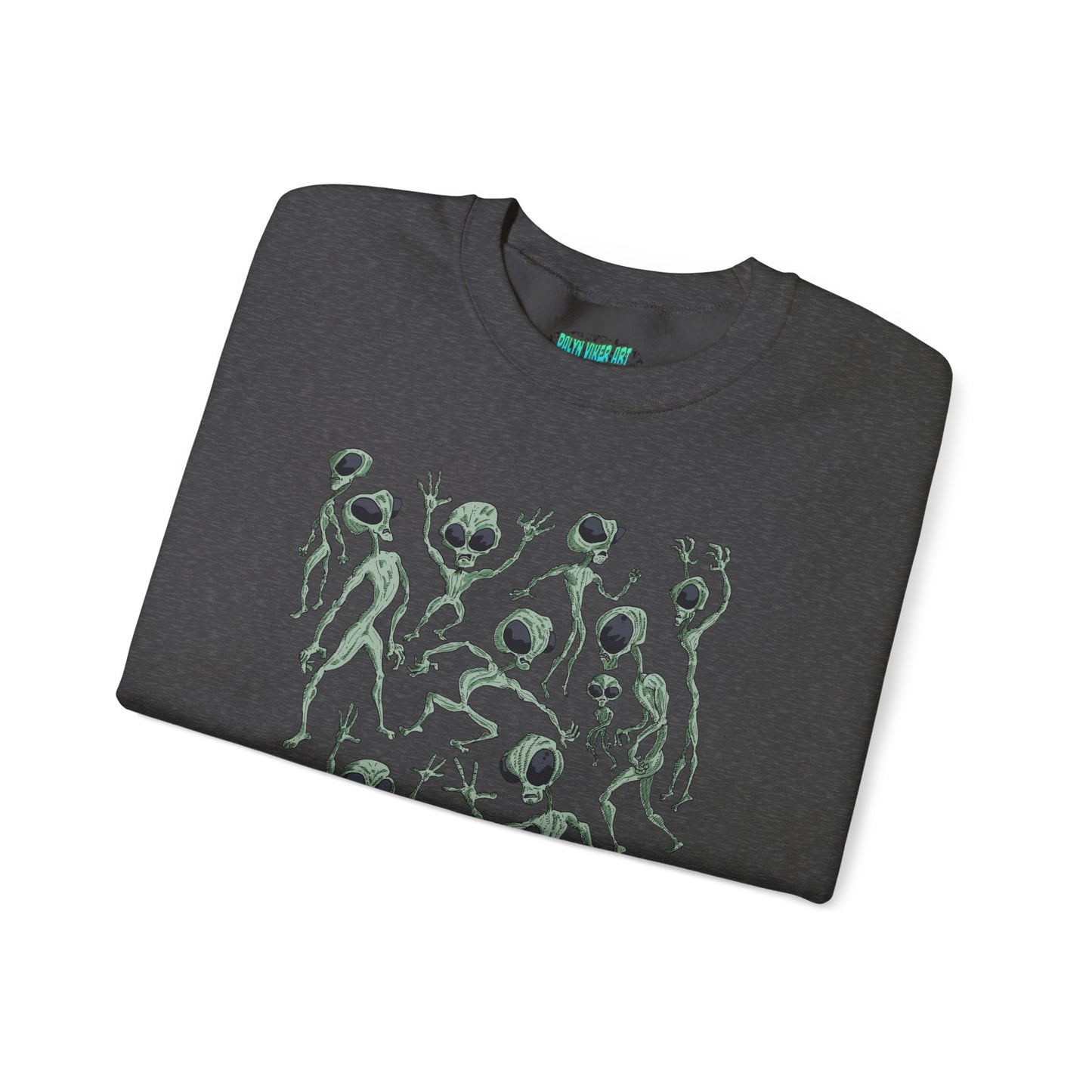 Alien Dance Party Crewneck Sweatshirt – Unisex Heavy Blend