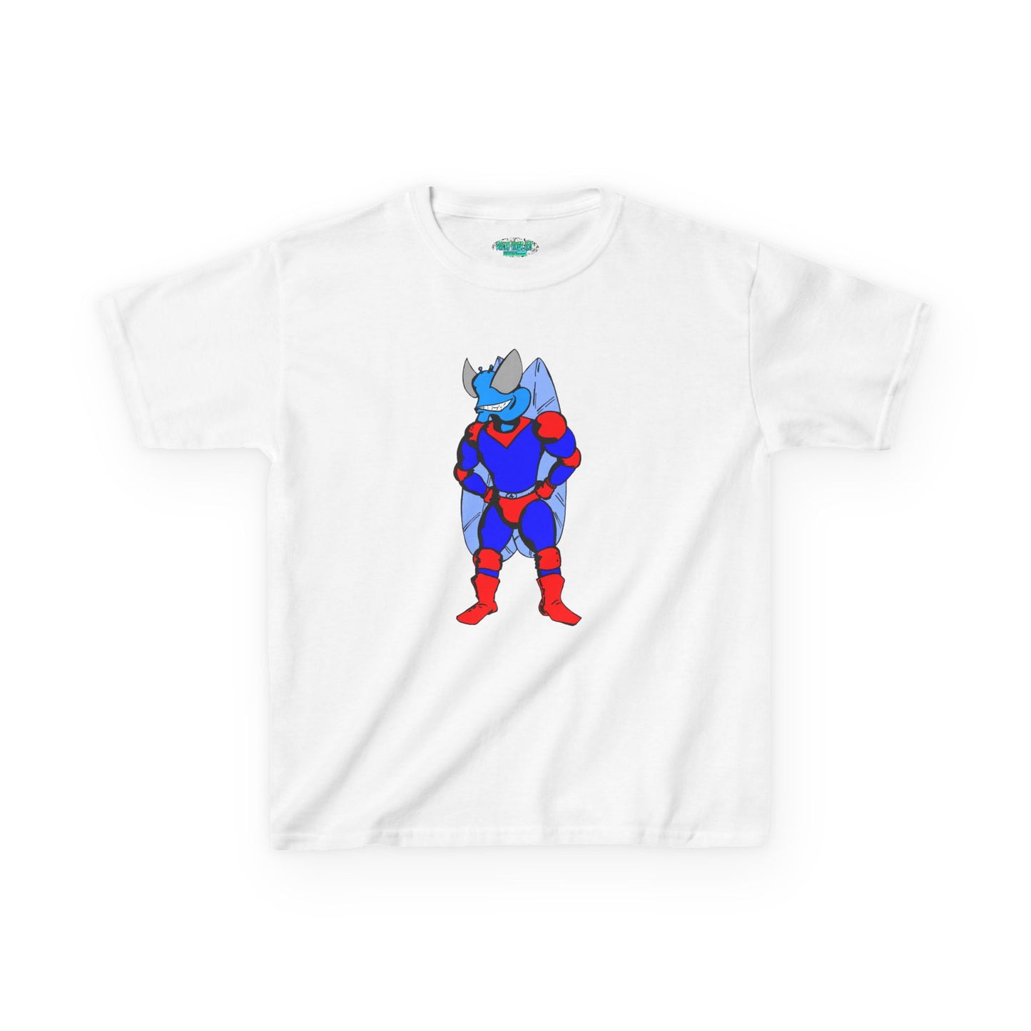 Astro-Fly Kids Superhero T-Shirt — Cute Red & Blue Winged Hero Tee for Boys & Girls