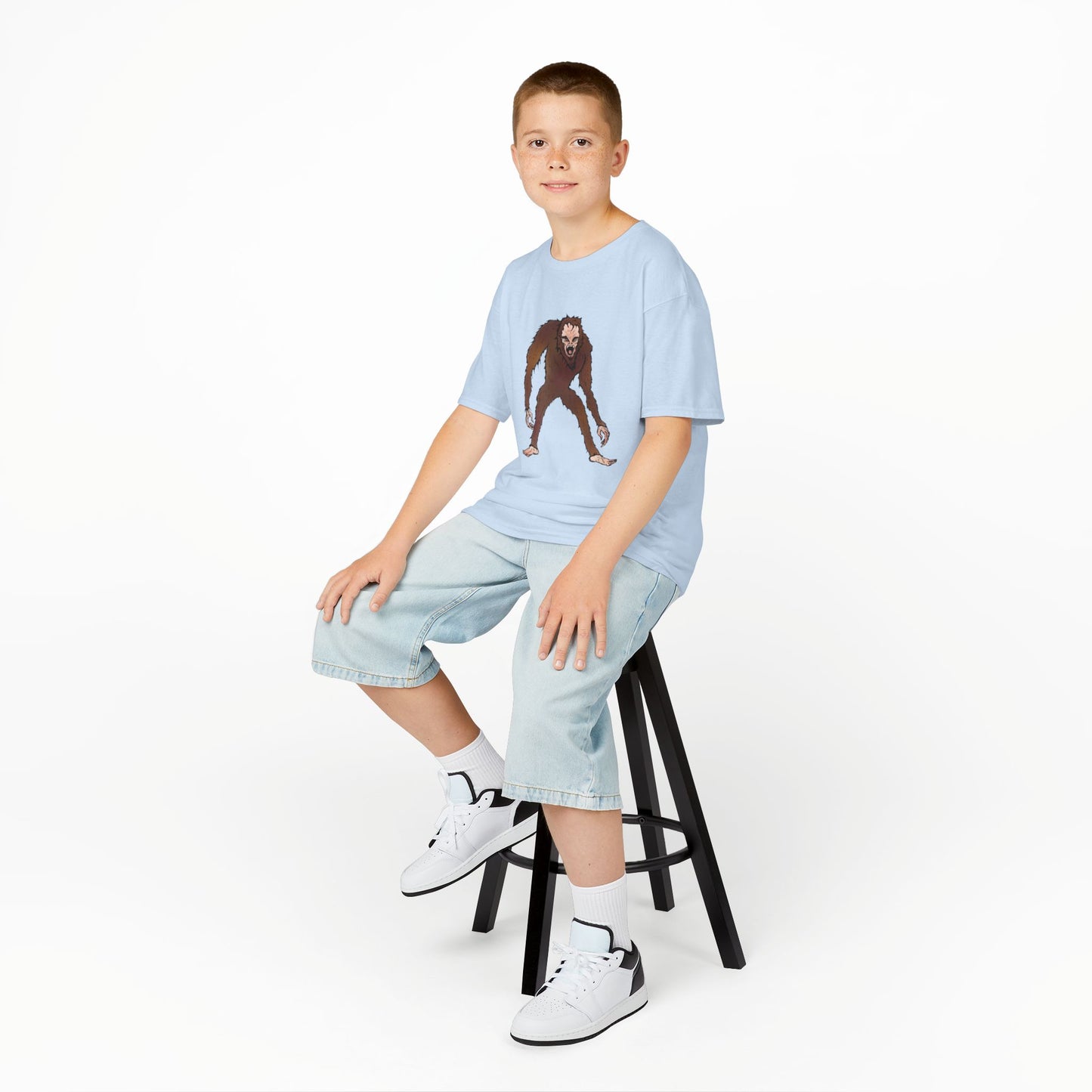 Kids Tee — Playful Sasquatch/Yeti Monster Graphic