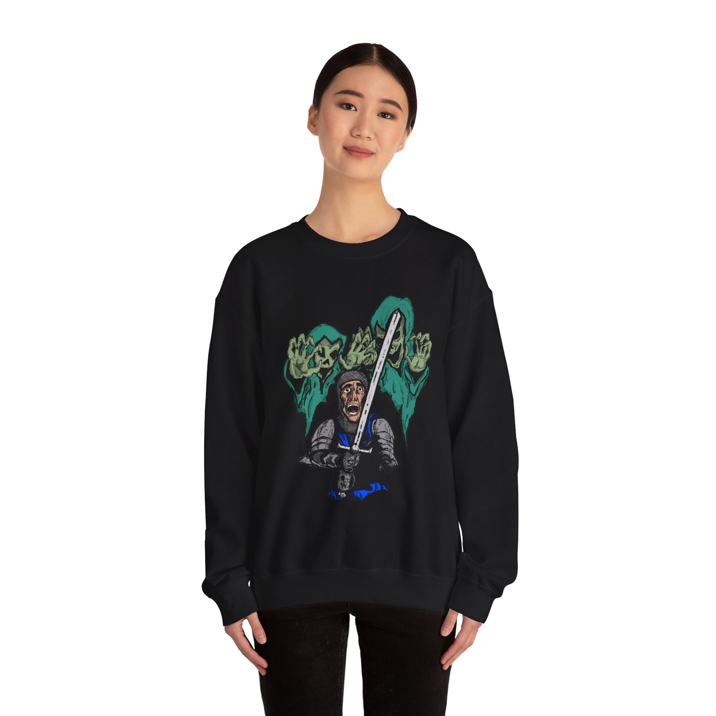 Knight Fright Inspired Unisex Crewneck Sweatshirt with Graphic Print