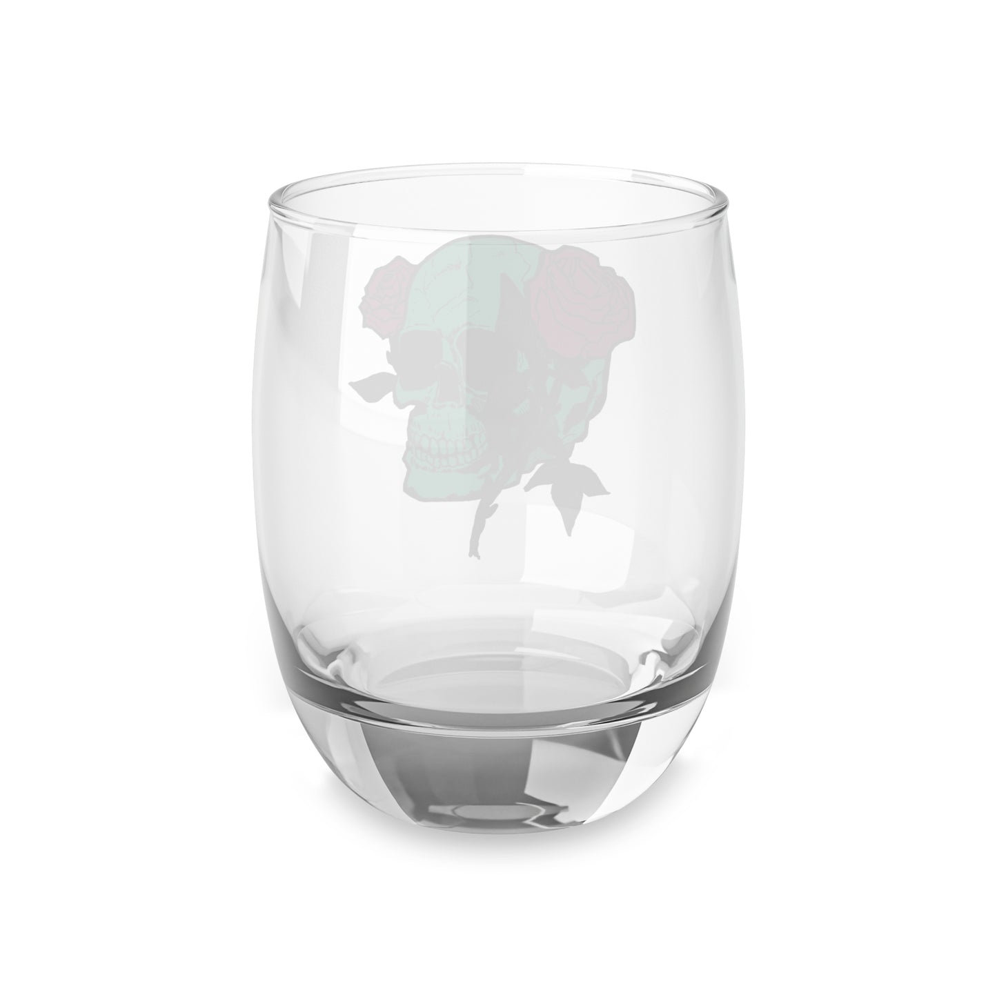 Gothic Skull & Rose Whiskey Glass - Artistic Drinkware for Unique Spirits Lovers