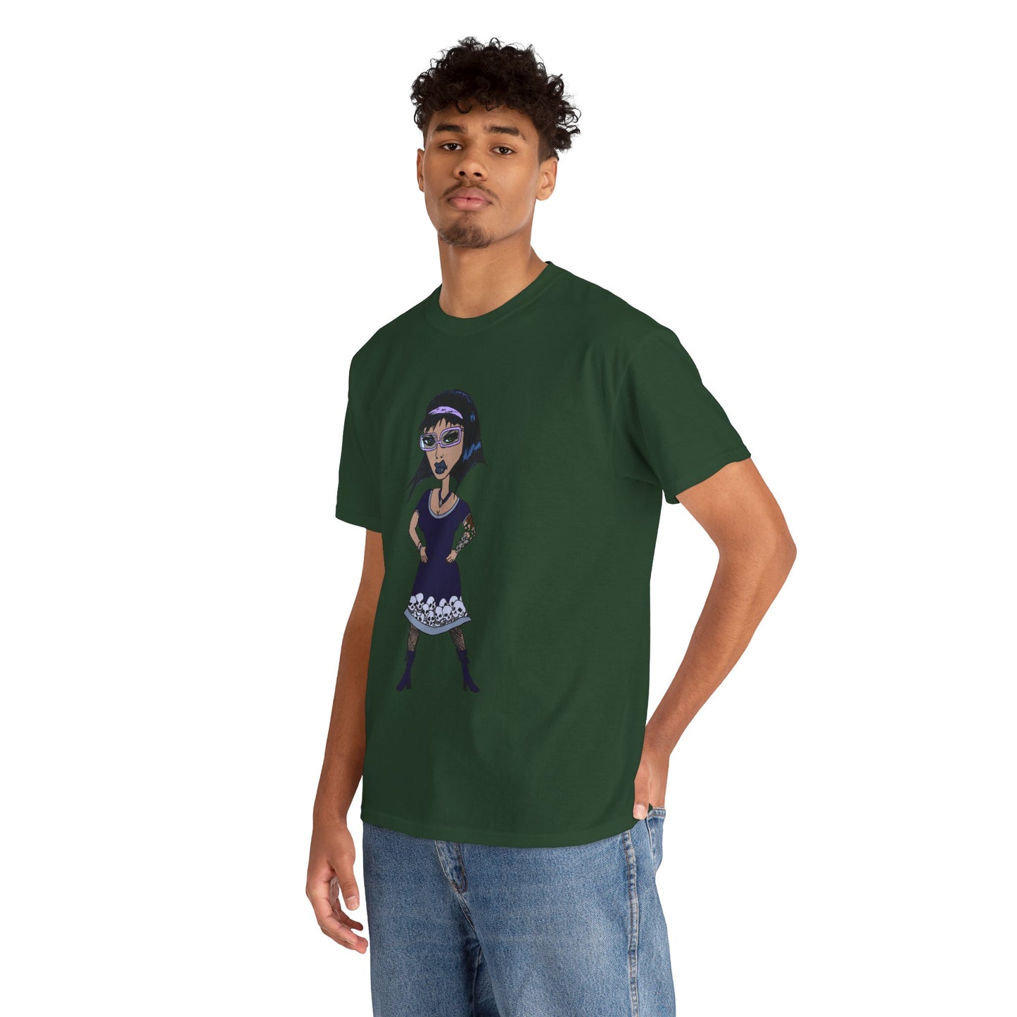 Gothic Doll T-Shirt — Retro Vampire Girl Graphic Tee